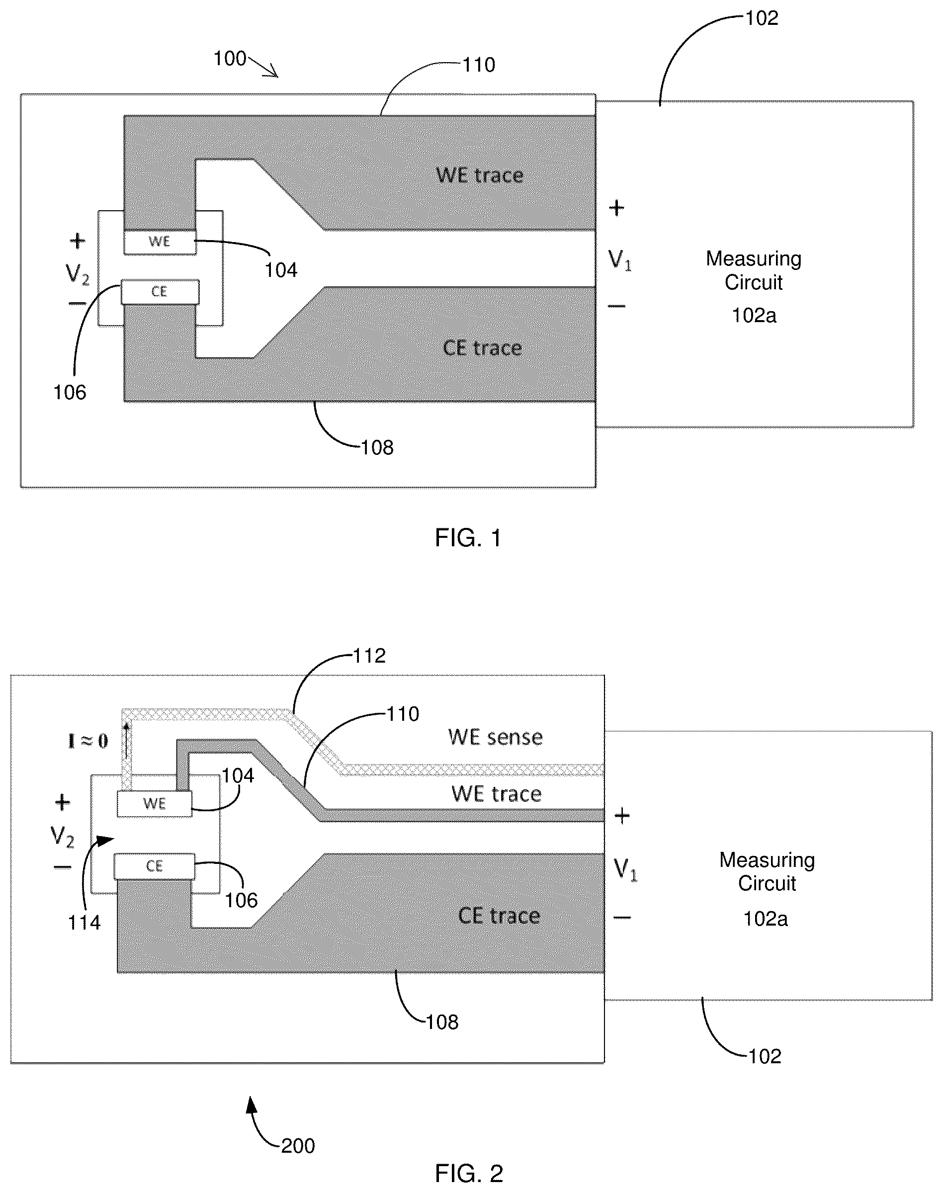 Patent US12345672 — Methods of correcting for uncompensated resistances in the conductive elements of biosensors, as well as devices and systems incorporating the same — Figure 1