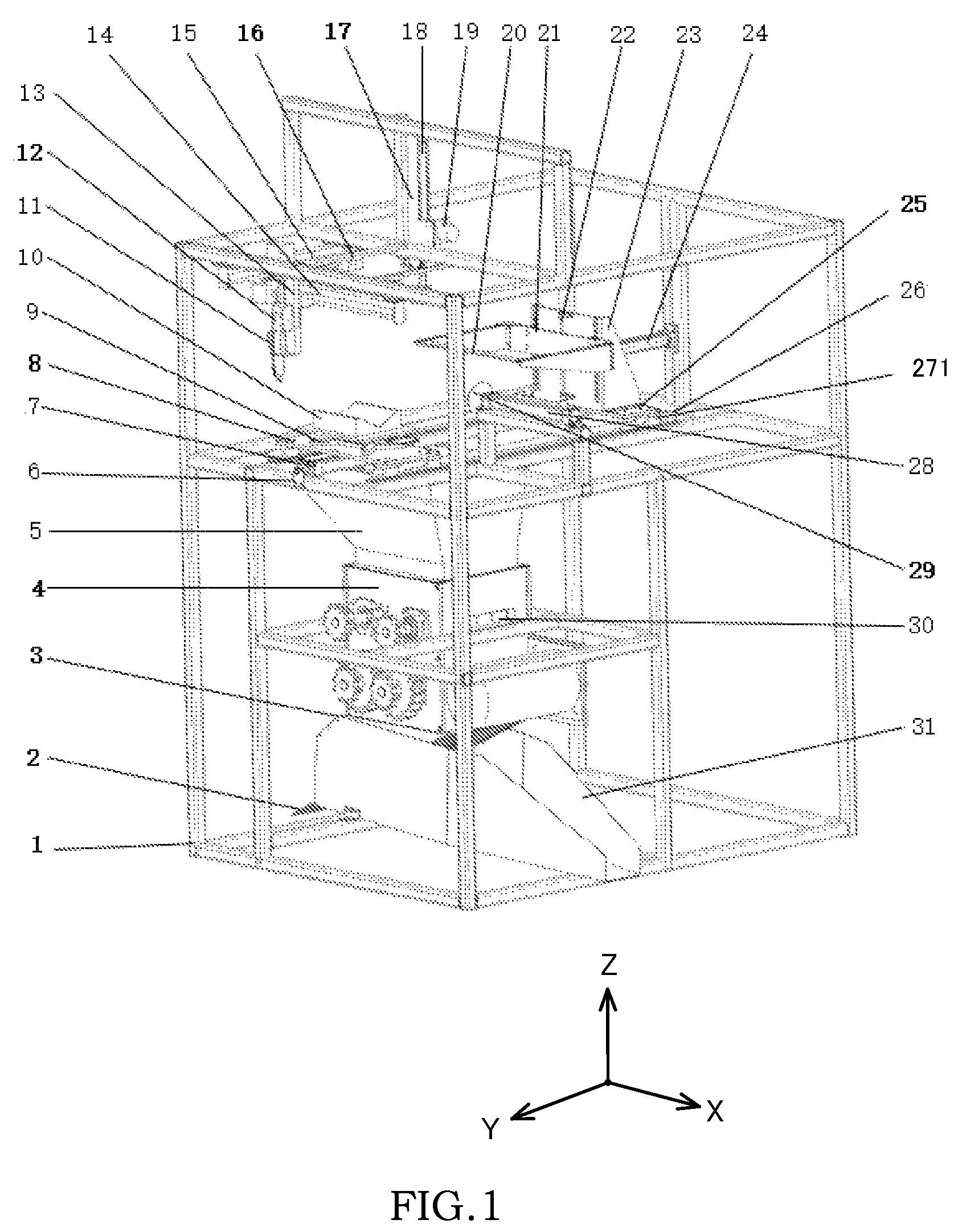 Patent US12345694 Figure 1 – Automatic watermelon inspection apparatus