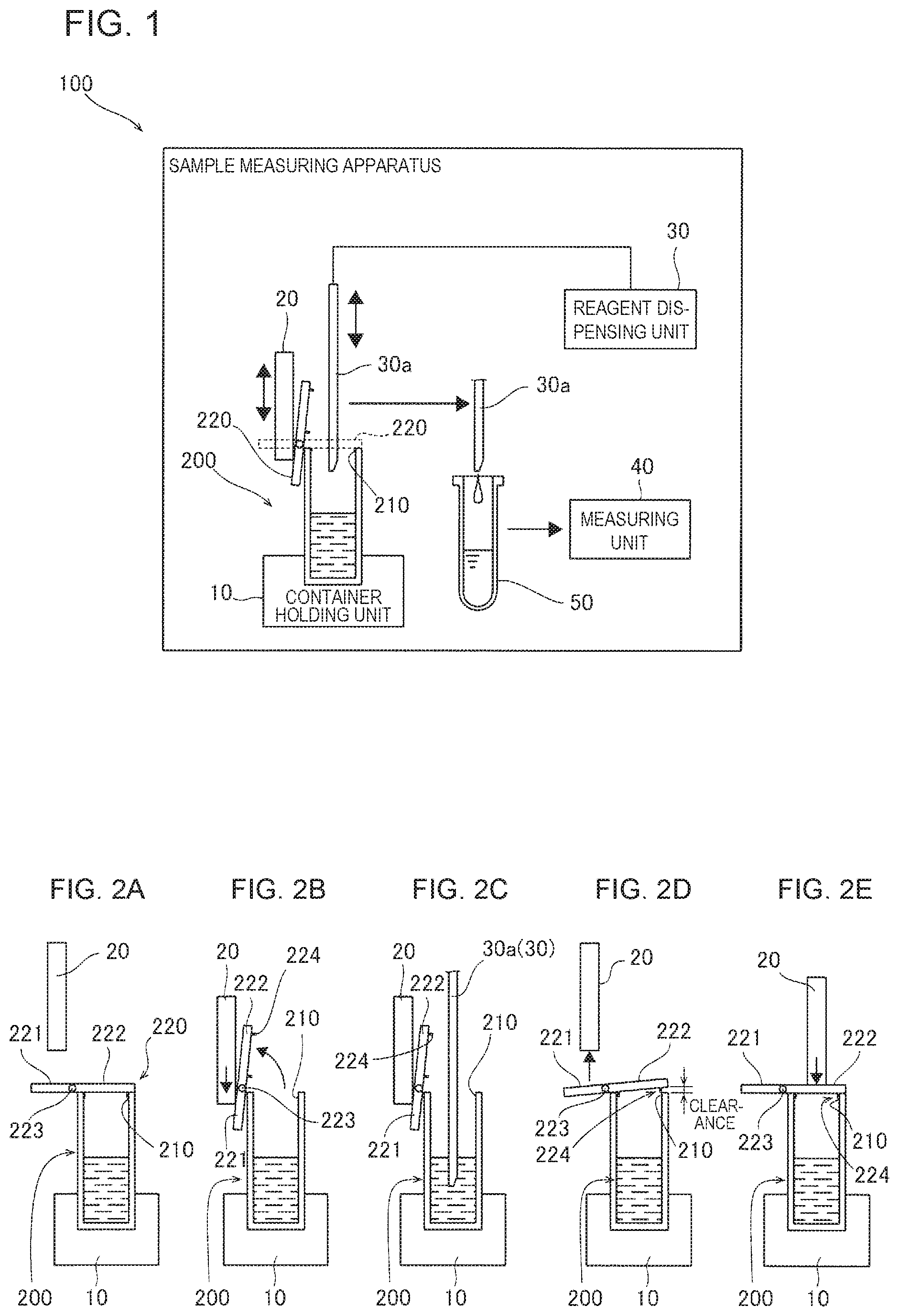 Patent US12345724 — Sample measuring apparatus, reagent container, and method of measuring sample — Figure 1