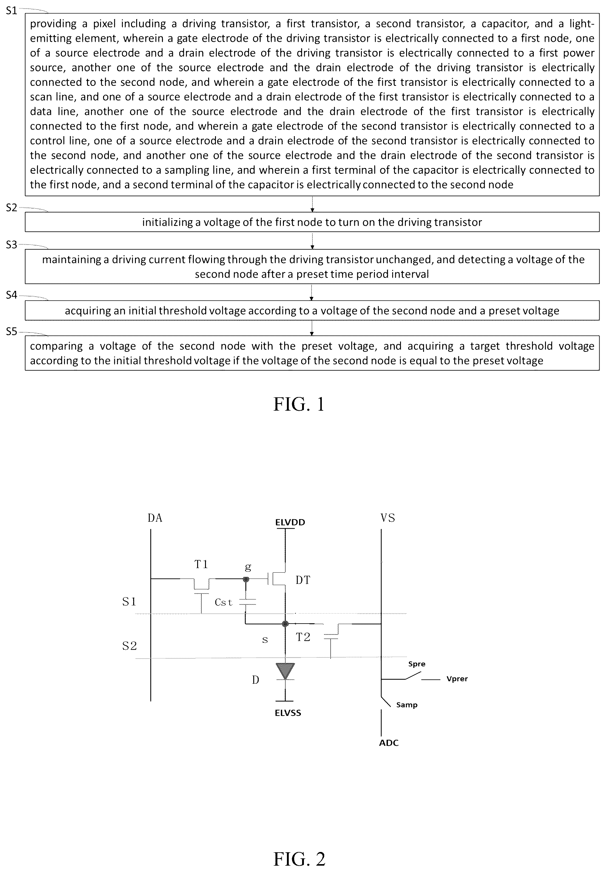 Patent US12345745 — Threshold voltage detection method, detection device, and display device — Figure 1