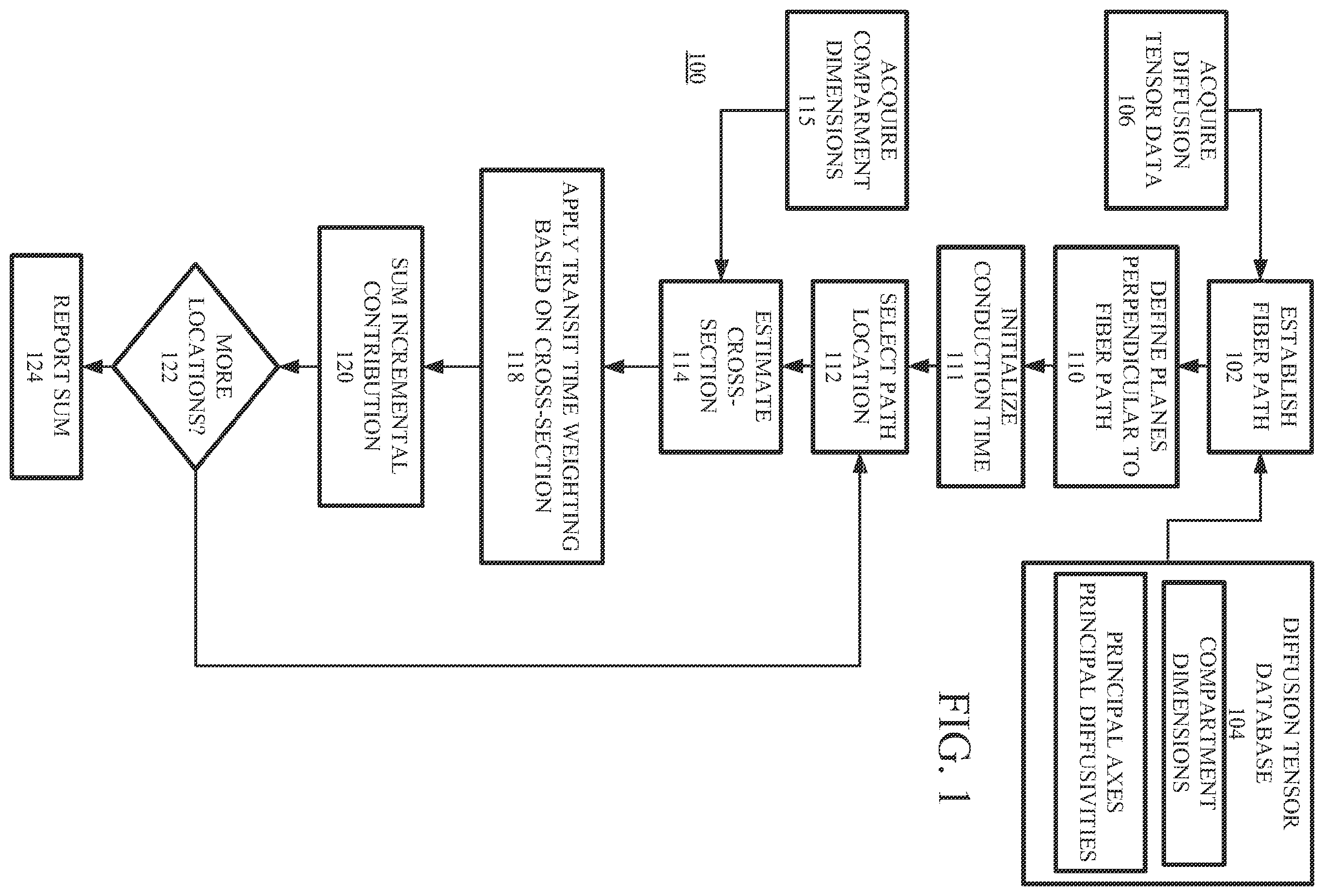 Patent US12345788 — MRI tractography based transit time determination for nerve fibers — Figure 1