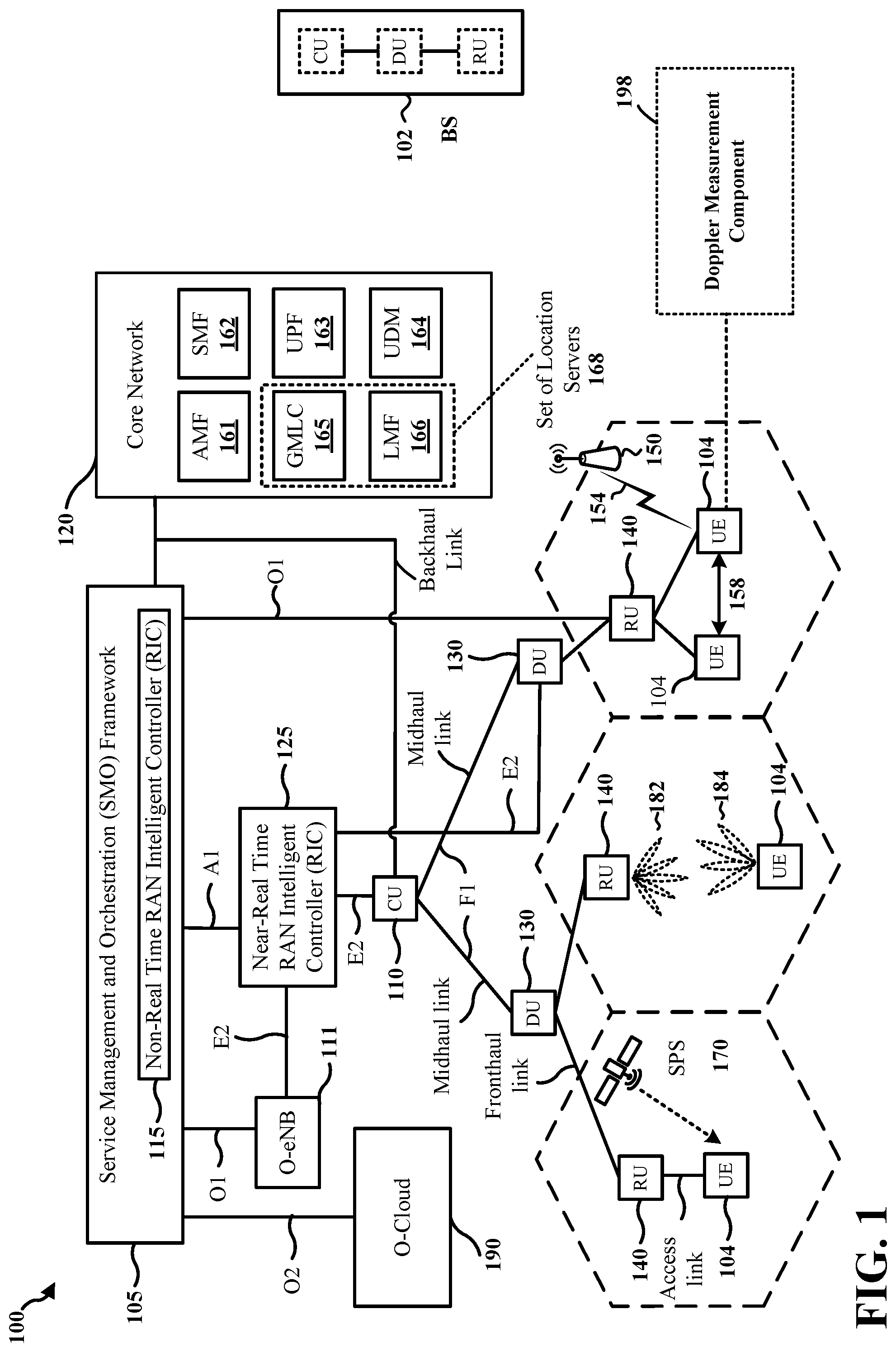 Patent US12345793 Figure 1 – Using doppler for multipath detection and mitigation in RF-based positioning