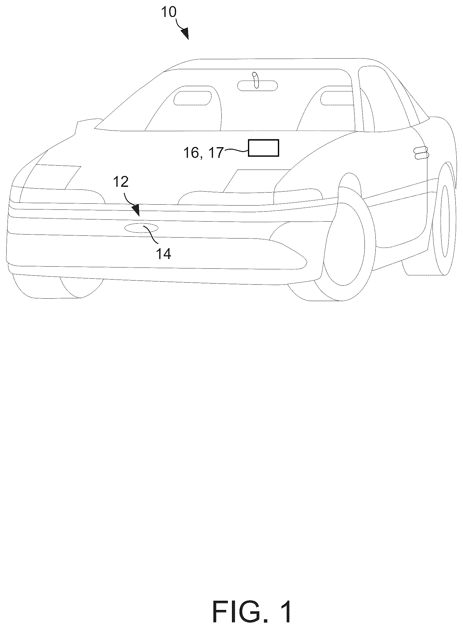 Patent US12345809 — Vehicular radar sensor with antenna that provides improved blind-spot detection — Figure 1