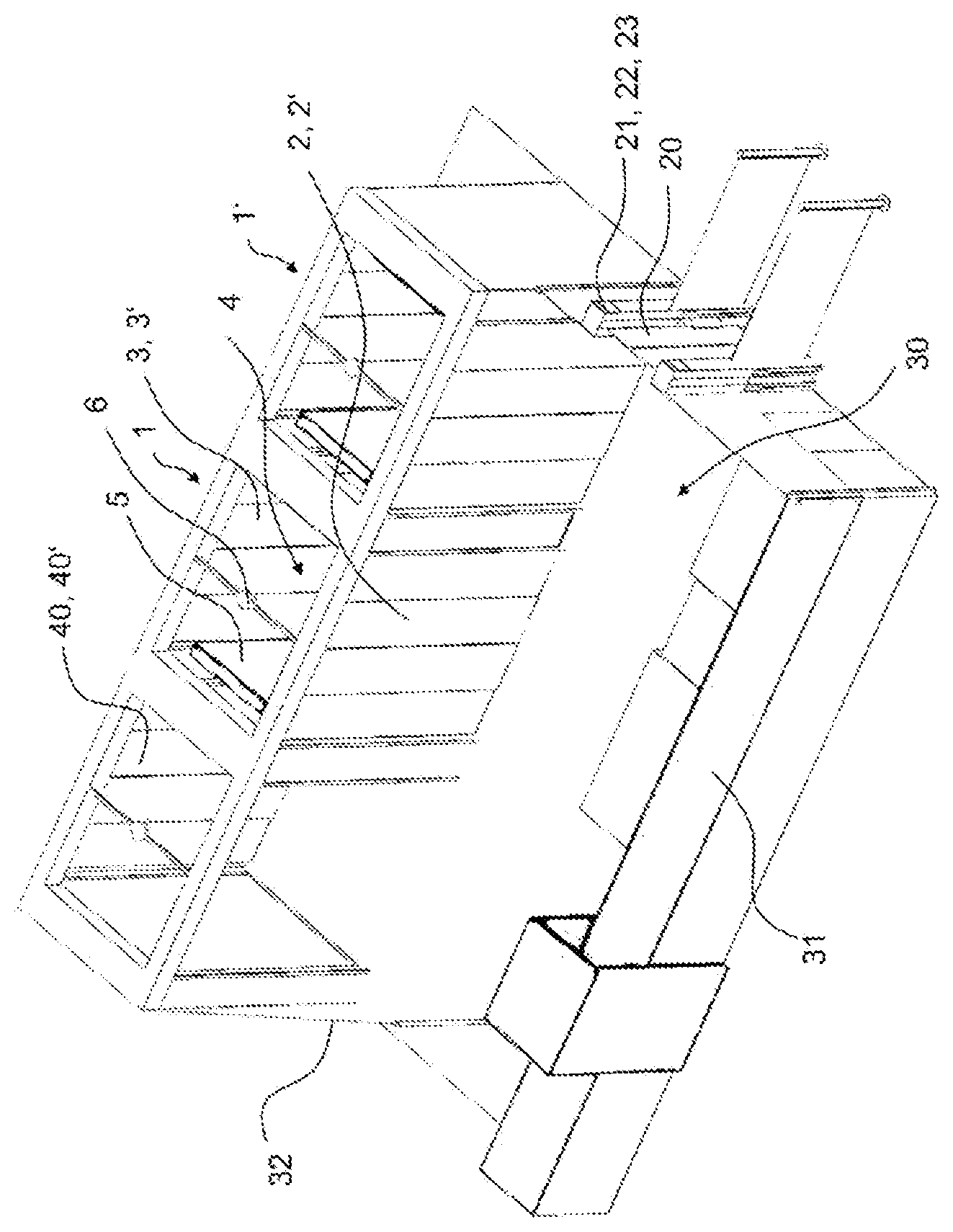 Patent US12345848 — Interlock; system, comprising an interlock; method for controlling a flow of people and/or for security checking; computer program product — Figure 1