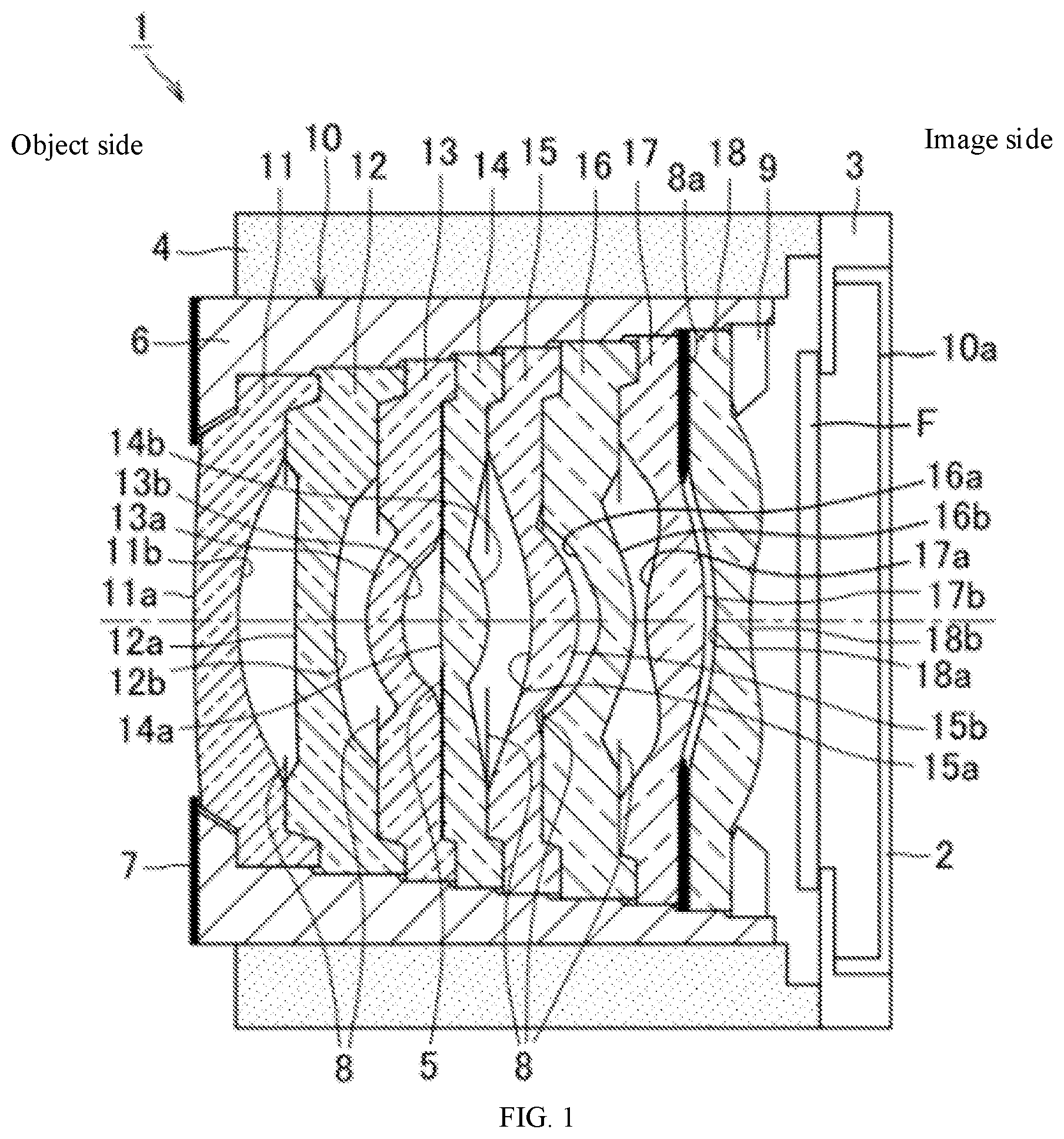 Patent US12345858 — Imaging optical system and device — Figure 1