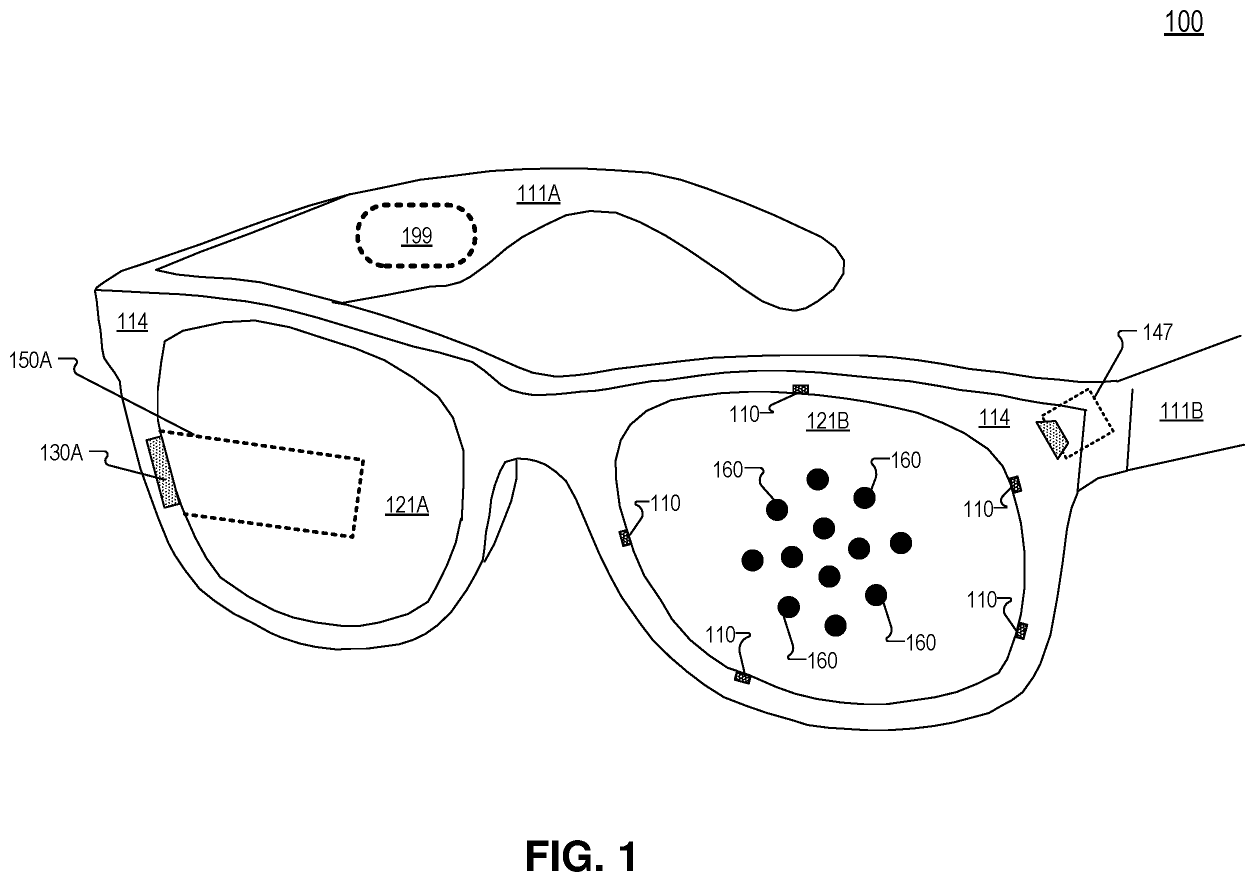 Patent US12345893 — Hot mirror optical cavity and infield illumination — Figure 1