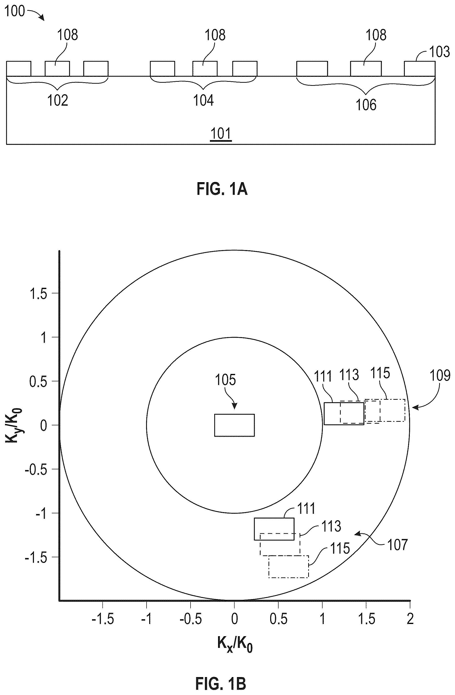 Patent US12345918 — Slab waveguide layer for enhanced near-eye-display surface relief grating lightguide — Figure 1
