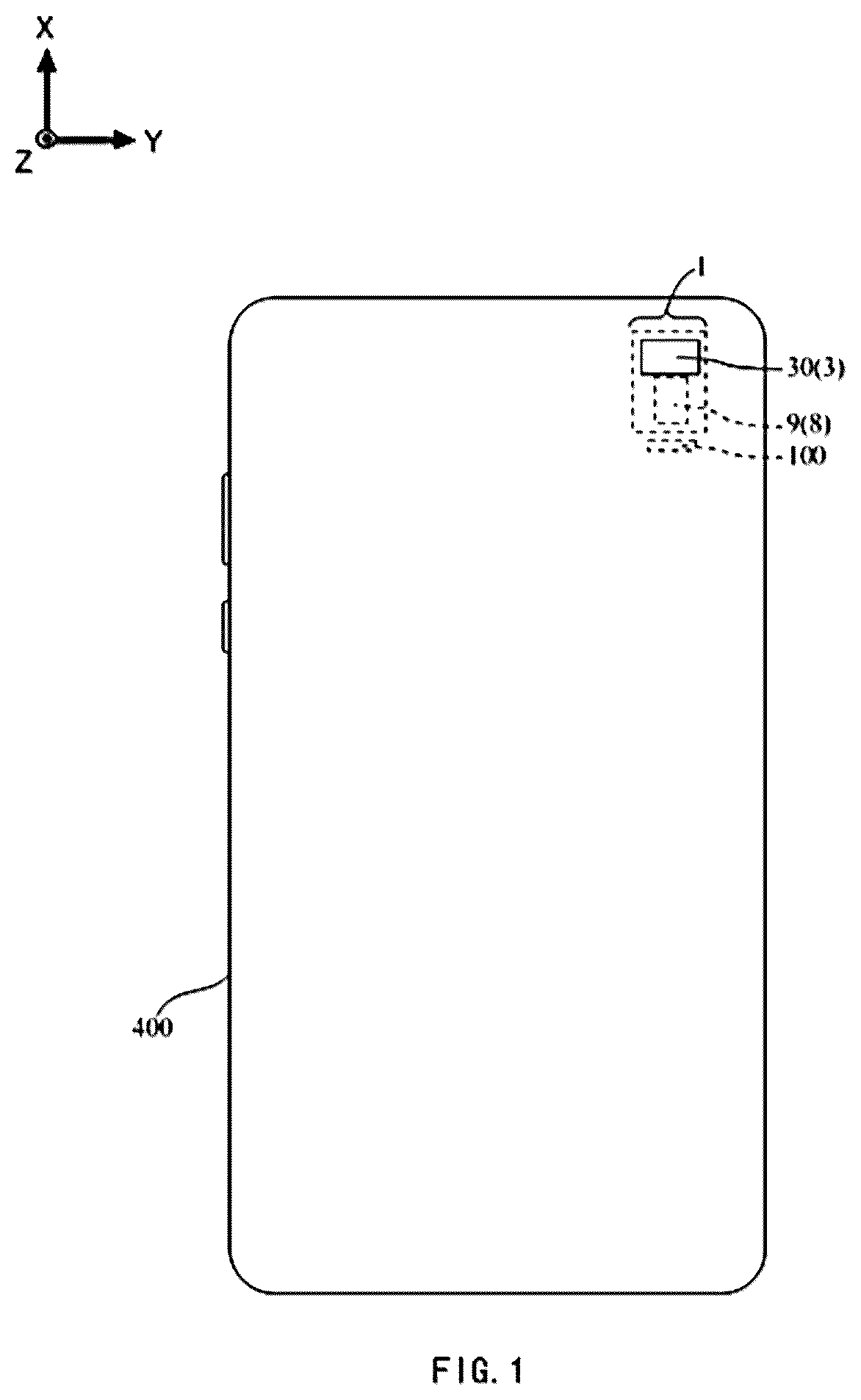 Patent US12345950 — Optical element driving device, camera device and electronic apparatus — Figure 1