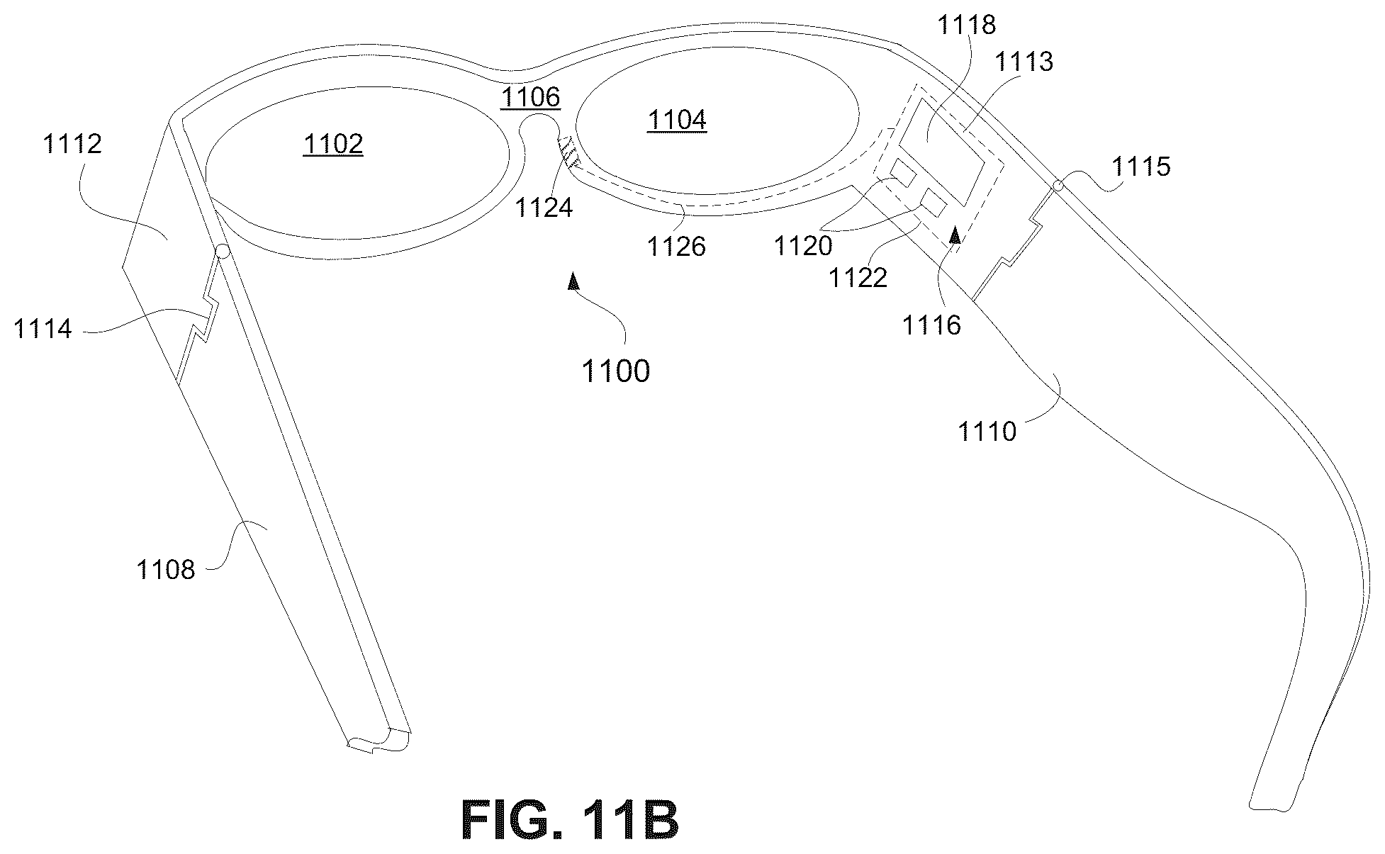 Patent US12345955 Figure 17 – Head-worn eyewear structure with internal fan