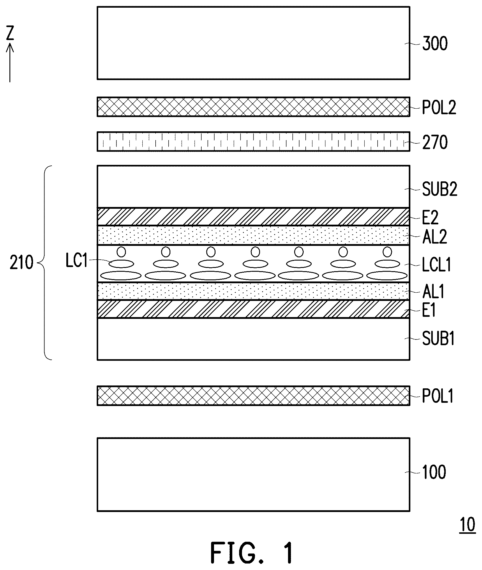 Patent US12345970 — Electrically controlled panel and display apparatus — Figure 1