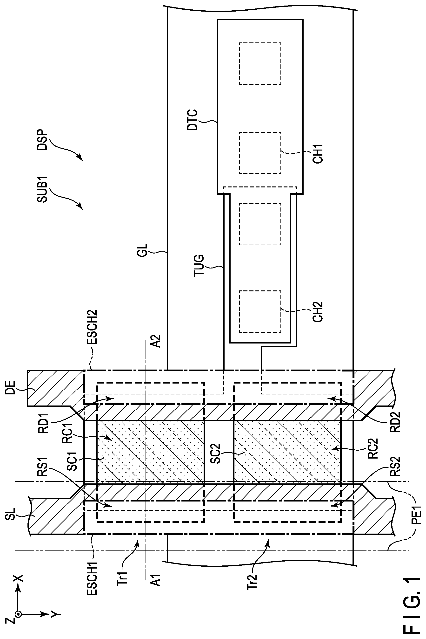 Patent US12345996 — Semiconductor substrate usable in an electrophoretic display device — Figure 1