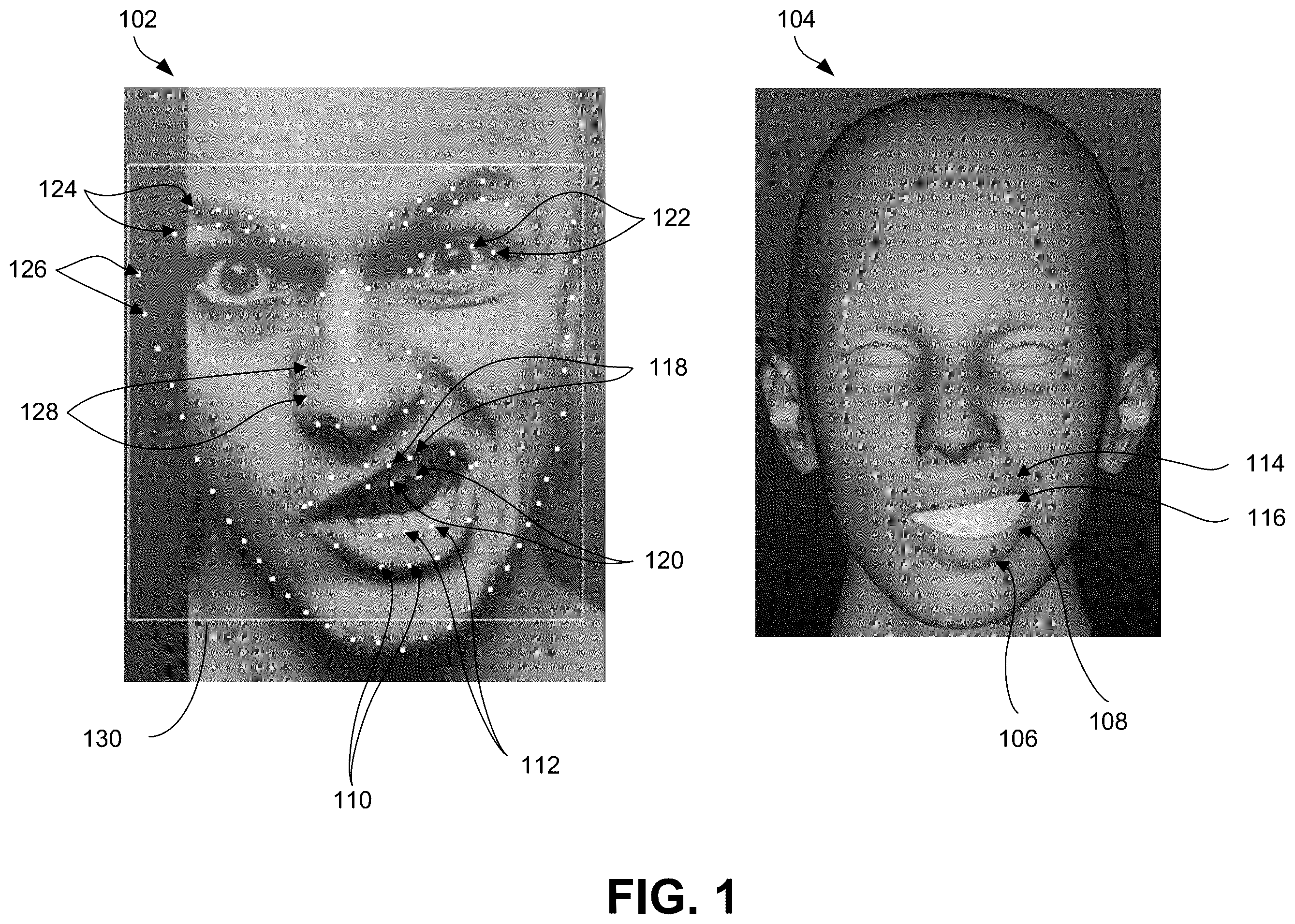 Patent US12347032 — Facial texture synthesis for three-dimensional morphable models — Figure 1