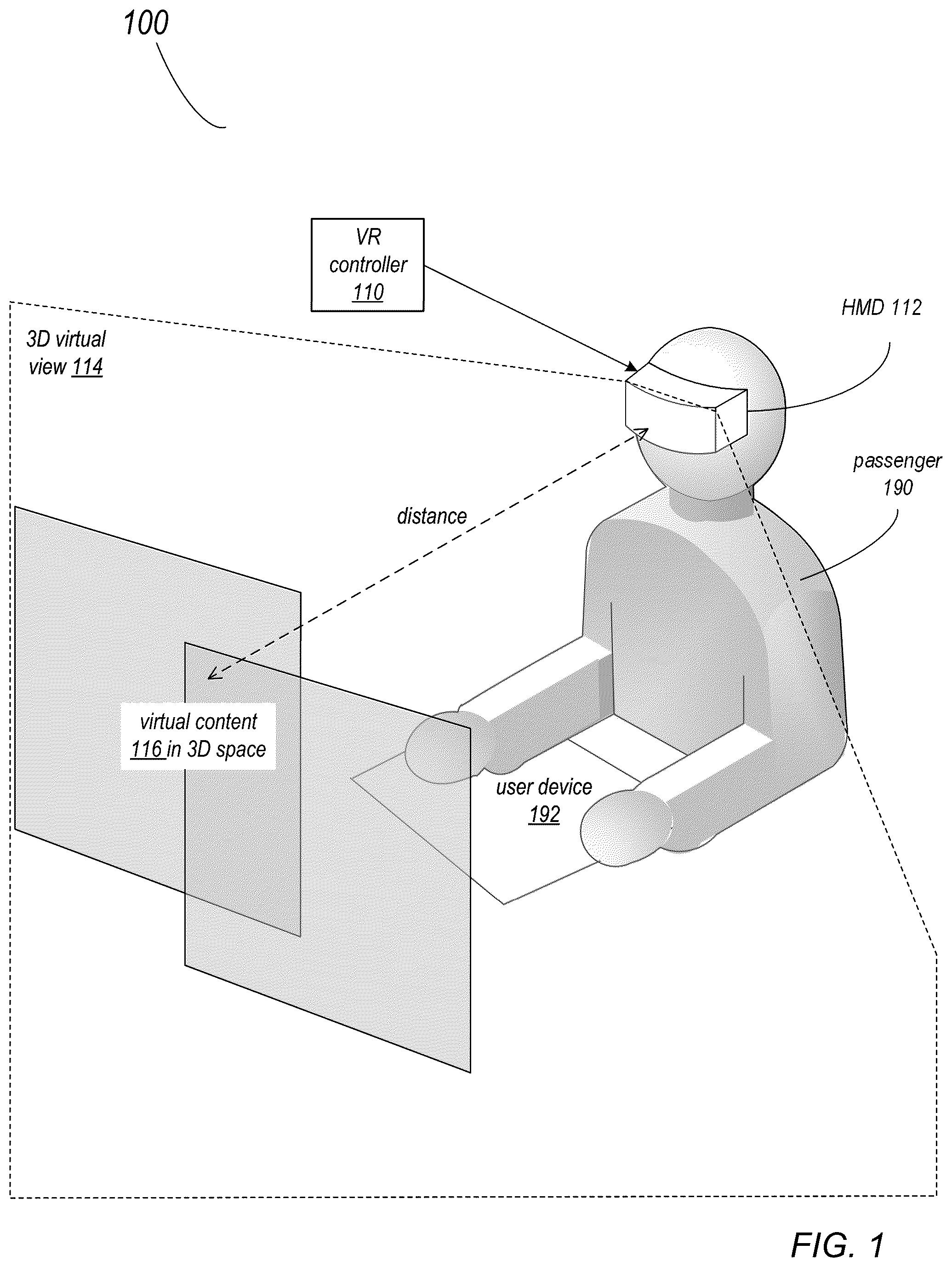 Patent US12347047 — Immersive virtual display — Figure 1