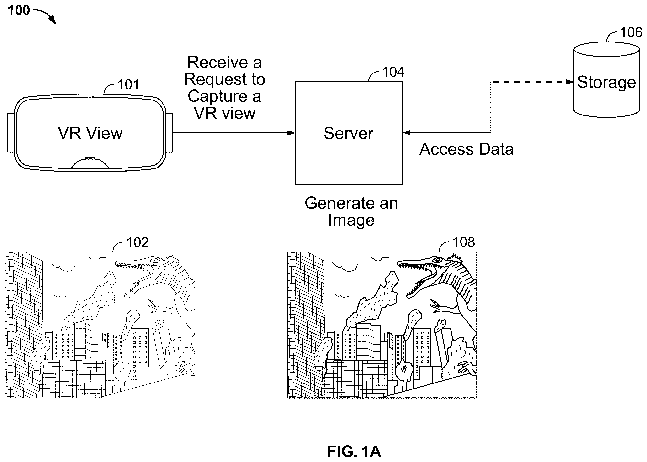 Patent US12347055 — Visual effects and content enhancements for VR — Figure 1