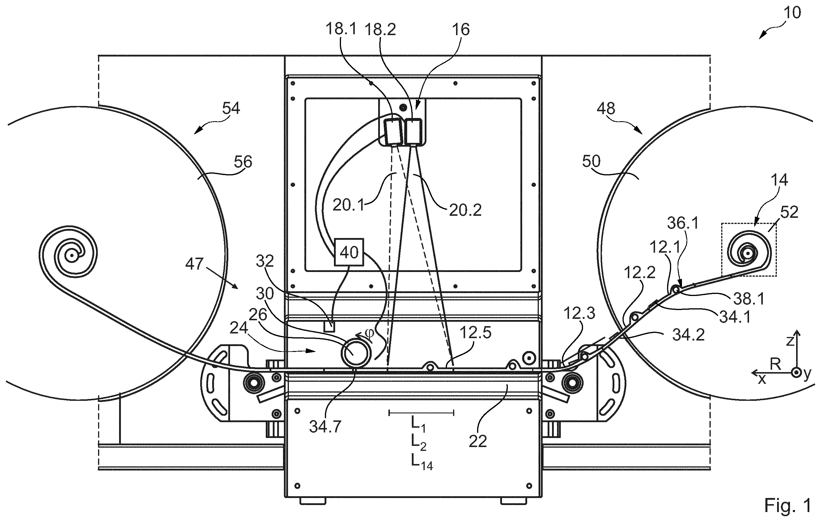 Patent US12347097 — Blister-strip inspection device — Figure 1