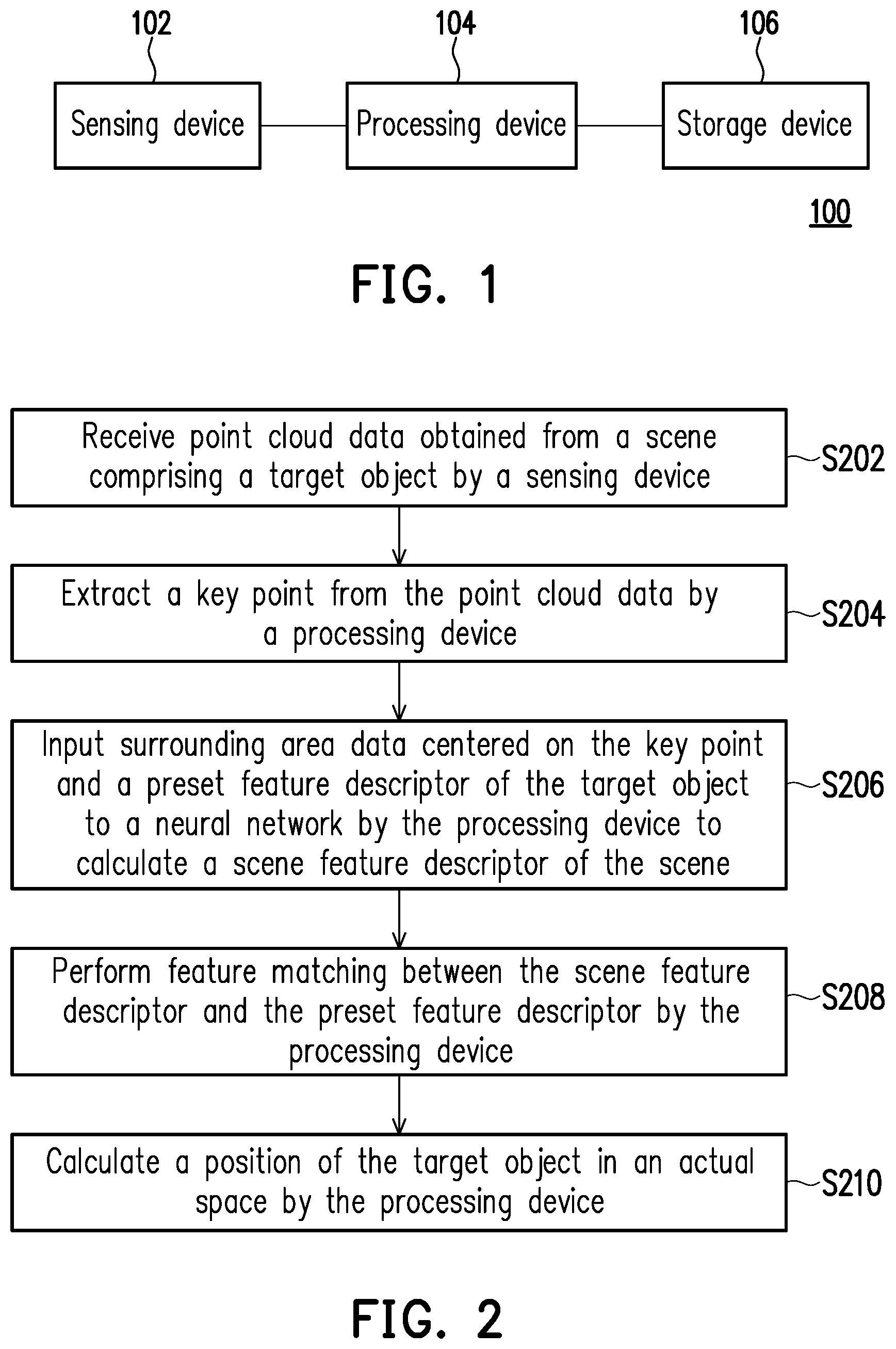 Patent US12347130 — Object positioning method and object positioning system — Figure 1