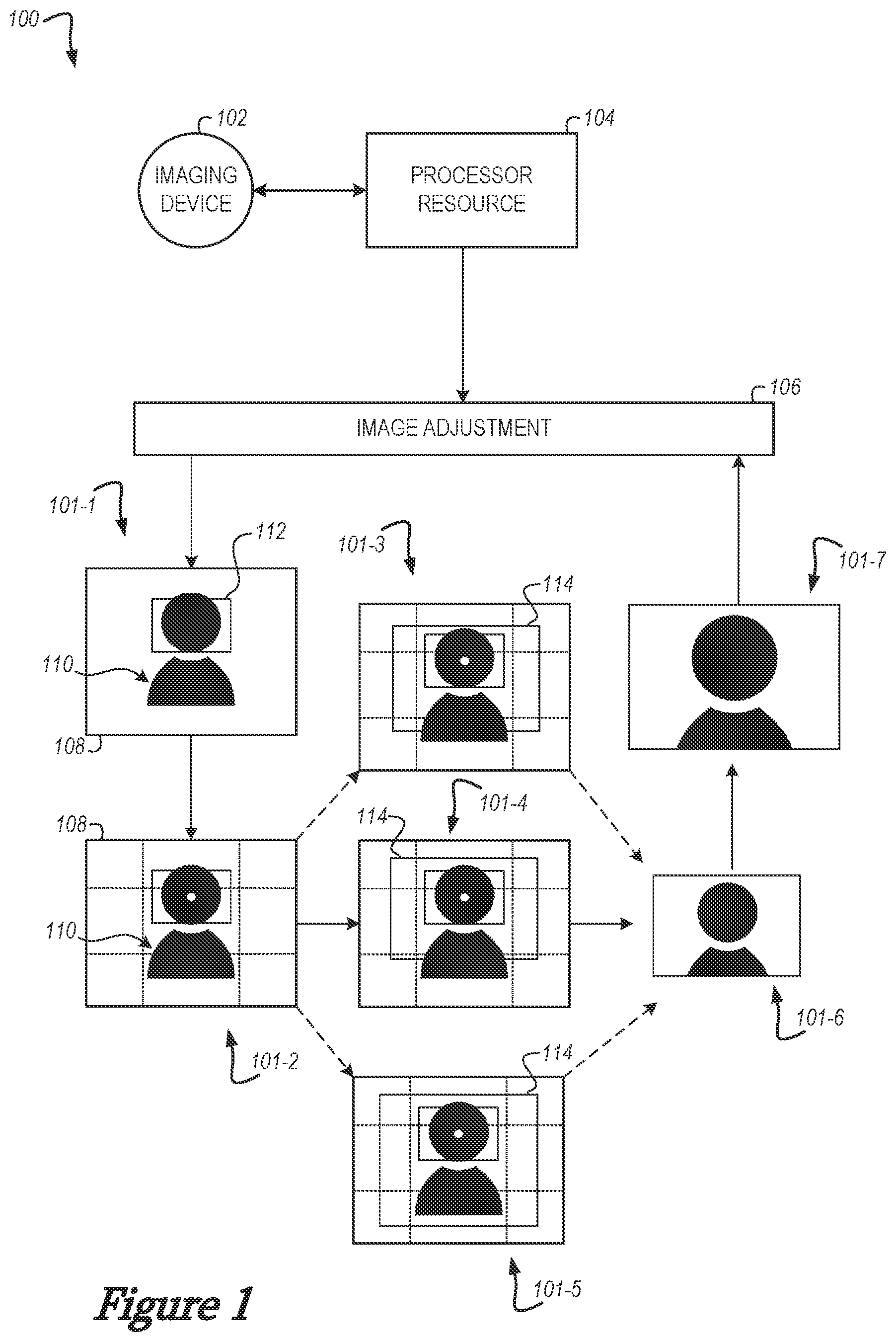 Patent US12347155 — Image adjustment — Figure 1