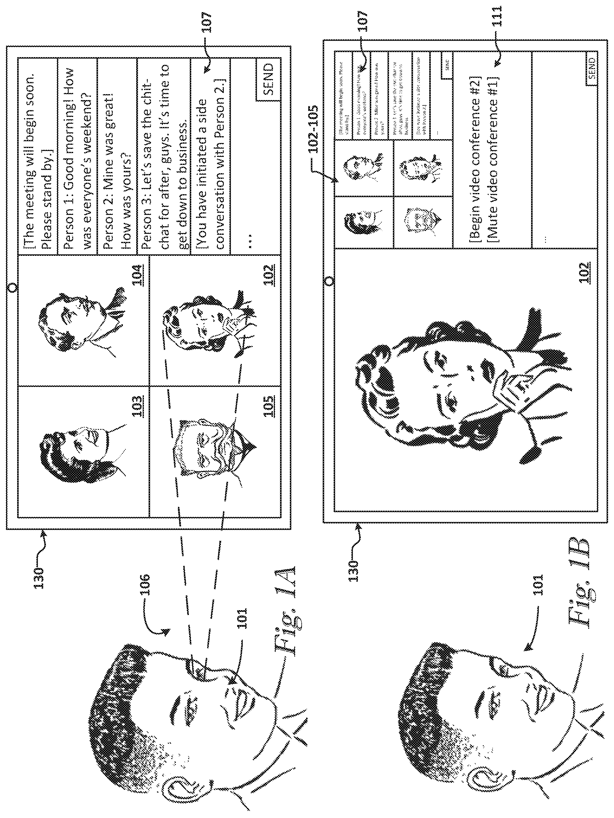 Patent US12347235 Figure 1 – Establishing private communication channels