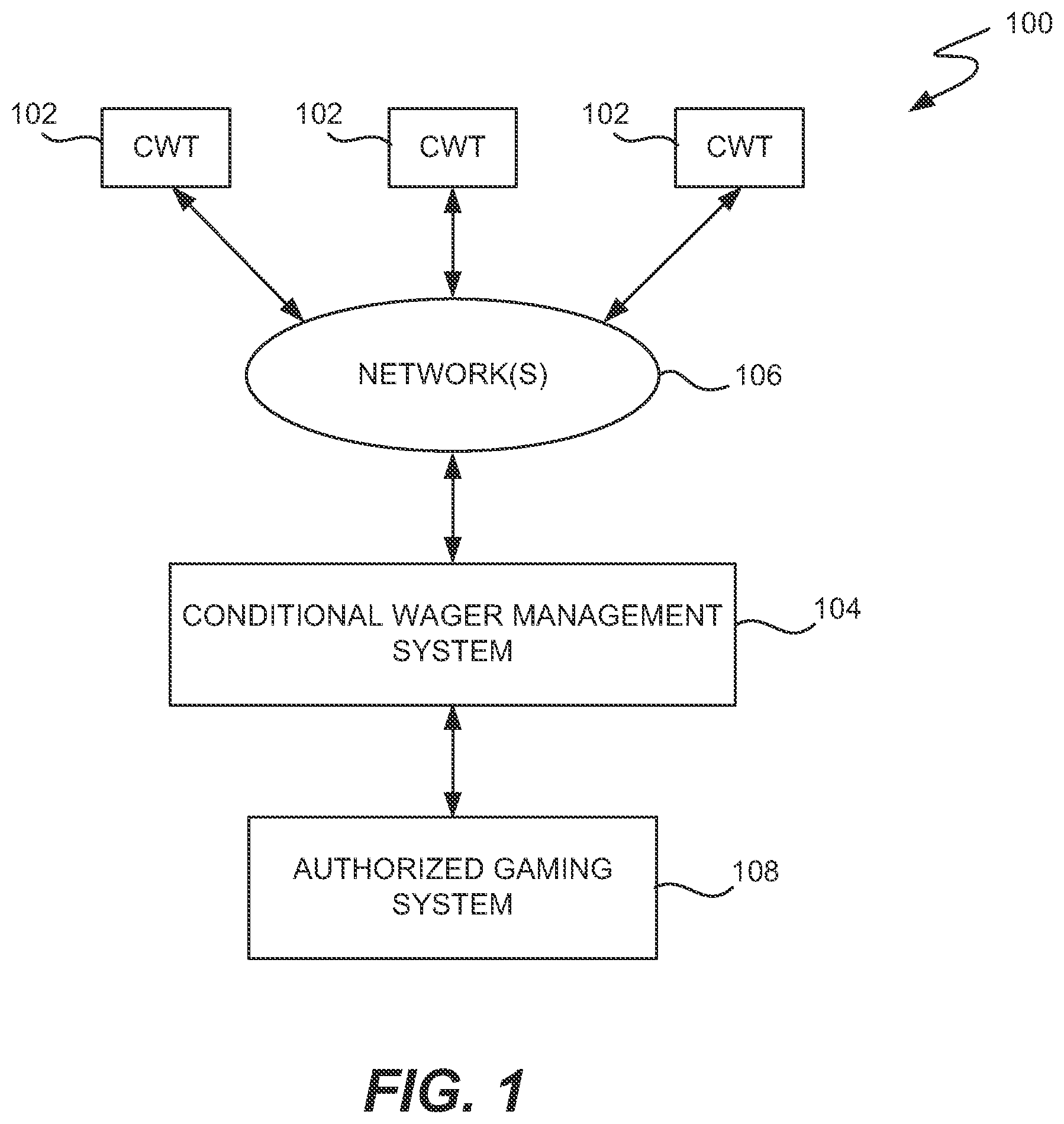 Patent US12347268 — Adaptive mobile device gaming system — Figure 1