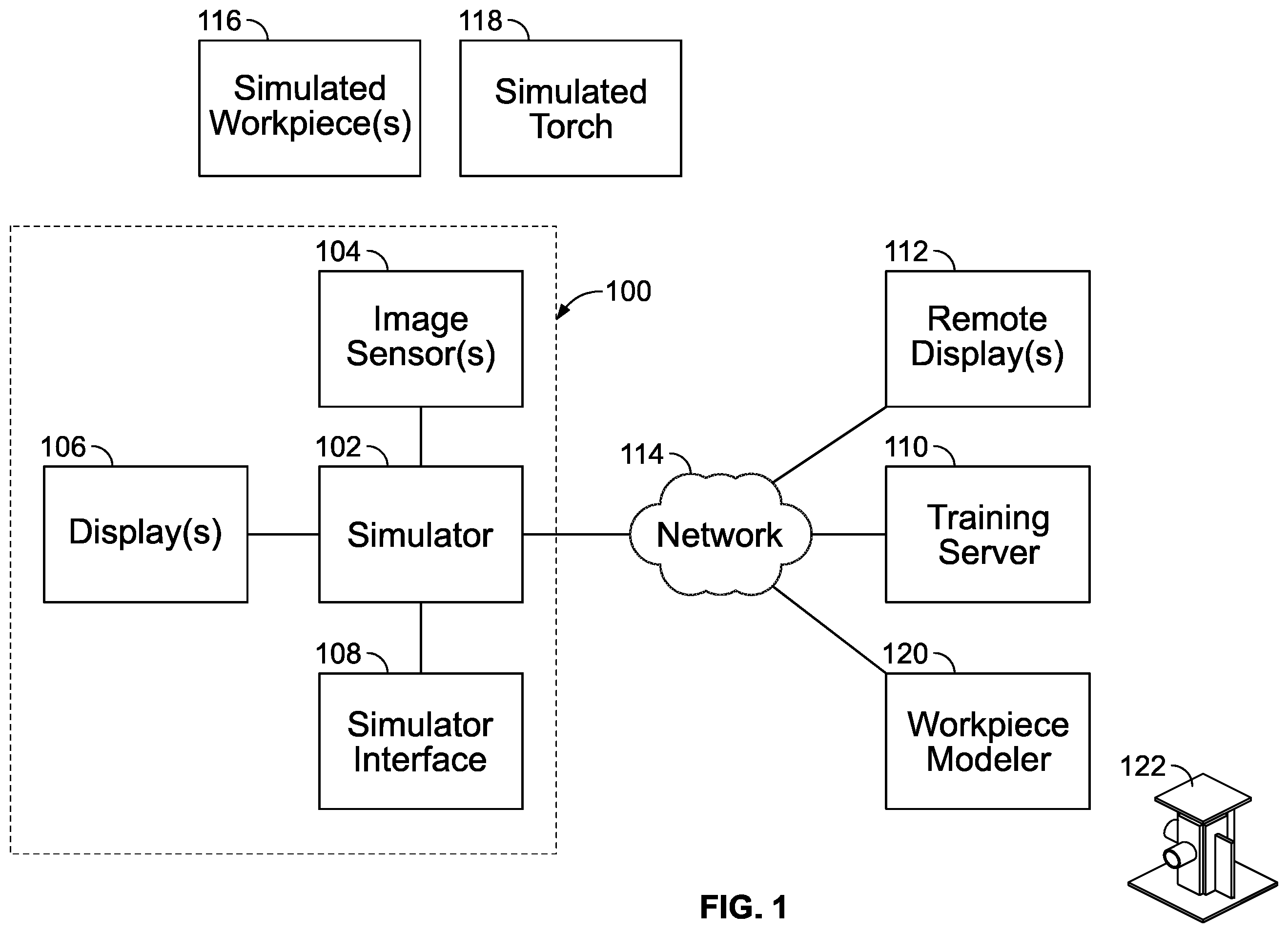 Patent US12347340 — Systems and methods to simulate robotic joining operations — Figure 1
