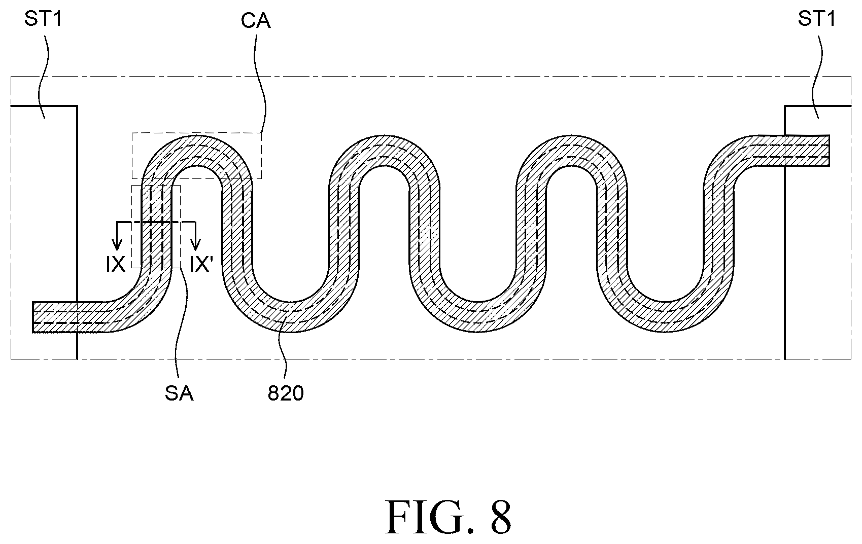 Patent US12347346 Figure 8 – Stretchable display device
