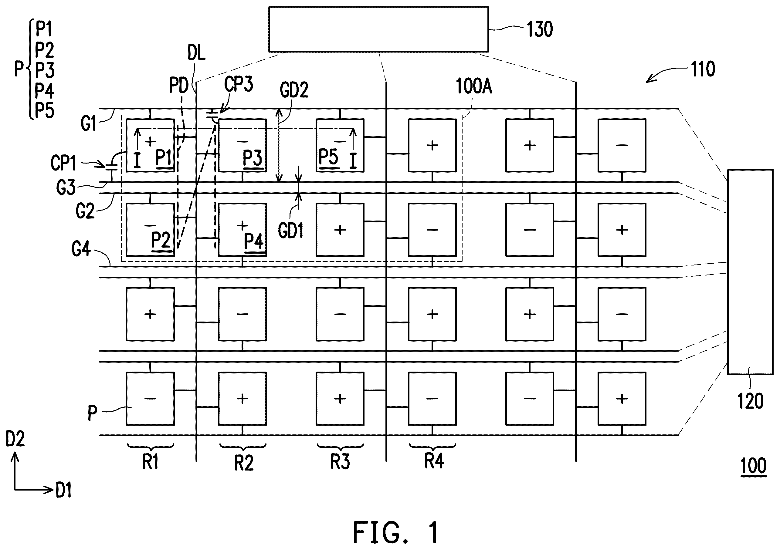 Patent US12347363 — Electronic device — Figure 1