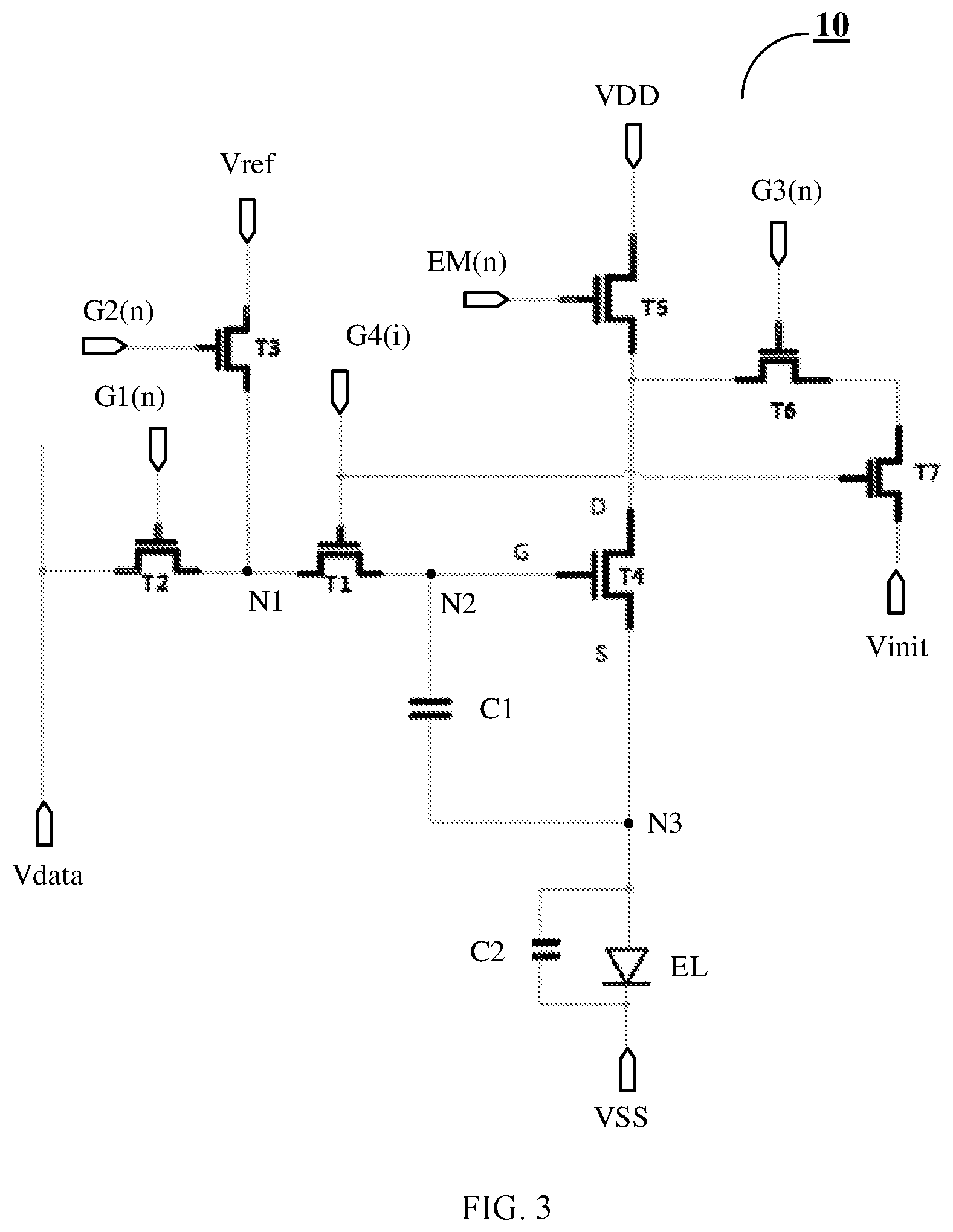 Patent US12347379 Figure 3 – Pixel circuit and driving method thereof, and display device