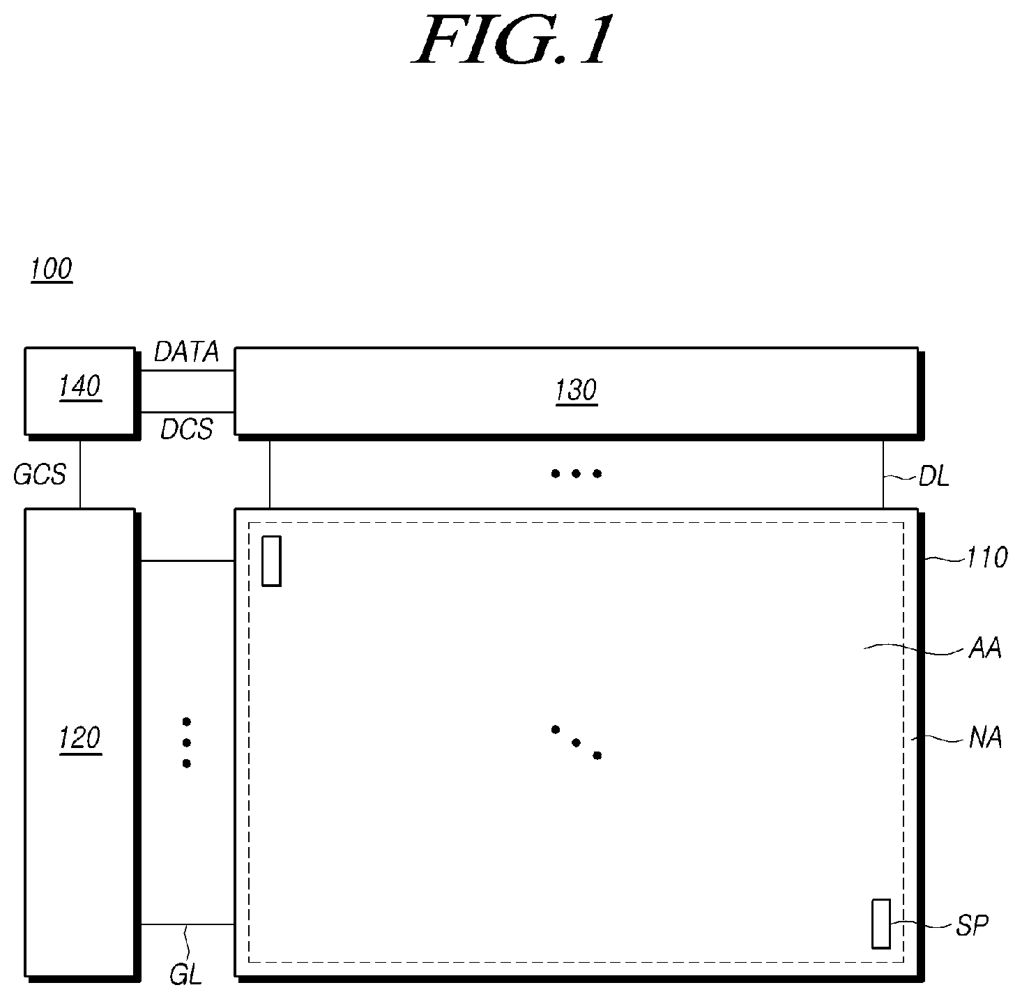 Patent US12347392 — Display device and a method of driving the same with pixel compensation using estimated and actual degradation — Figure 1