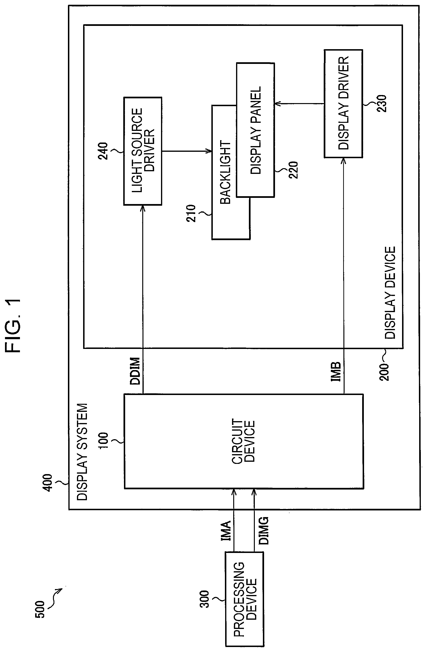 Patent US12347396 — Circuit device and display system — Figure 1