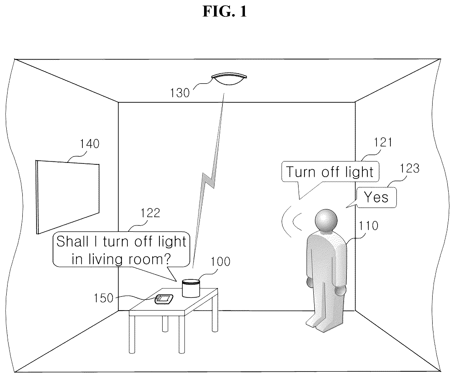 Patent US12347427 — Medium selection for providing information corresponding to voice request — Figure 1