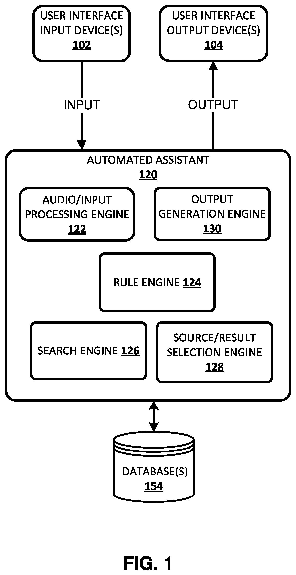 Patent US12347429 — Specifying preferred information sources to an assistant — Figure 1