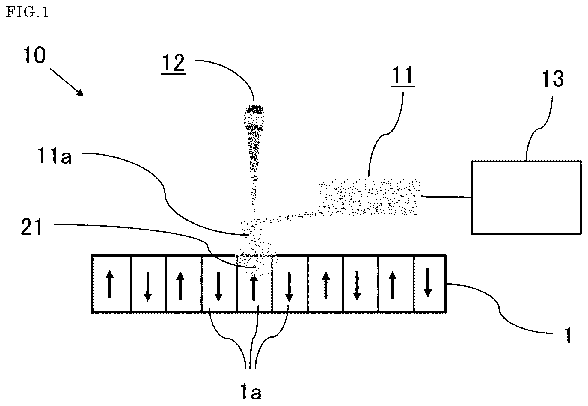 Patent US12347473 — Dielectric reproducing device and dielectric recording and reproducing device — Figure 1