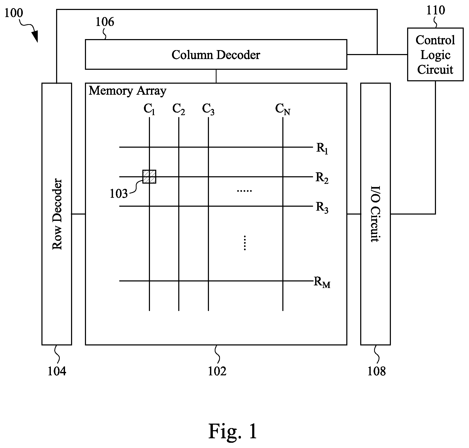 Patent US12347504 Figure 1 – One-time-programmable memory devices