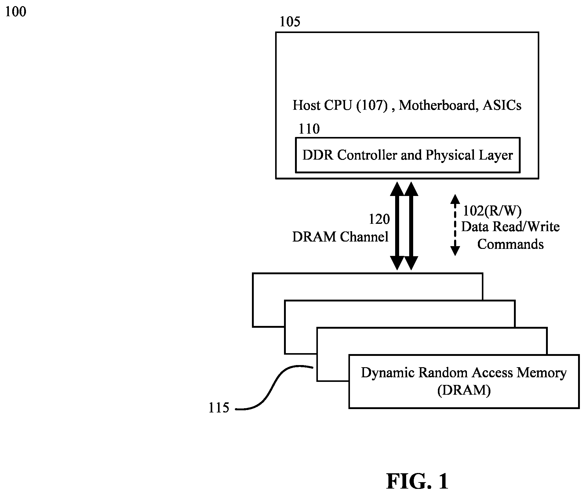 Patent US12347512 Figure 1 – Error detection, correction, and media management on a memory device