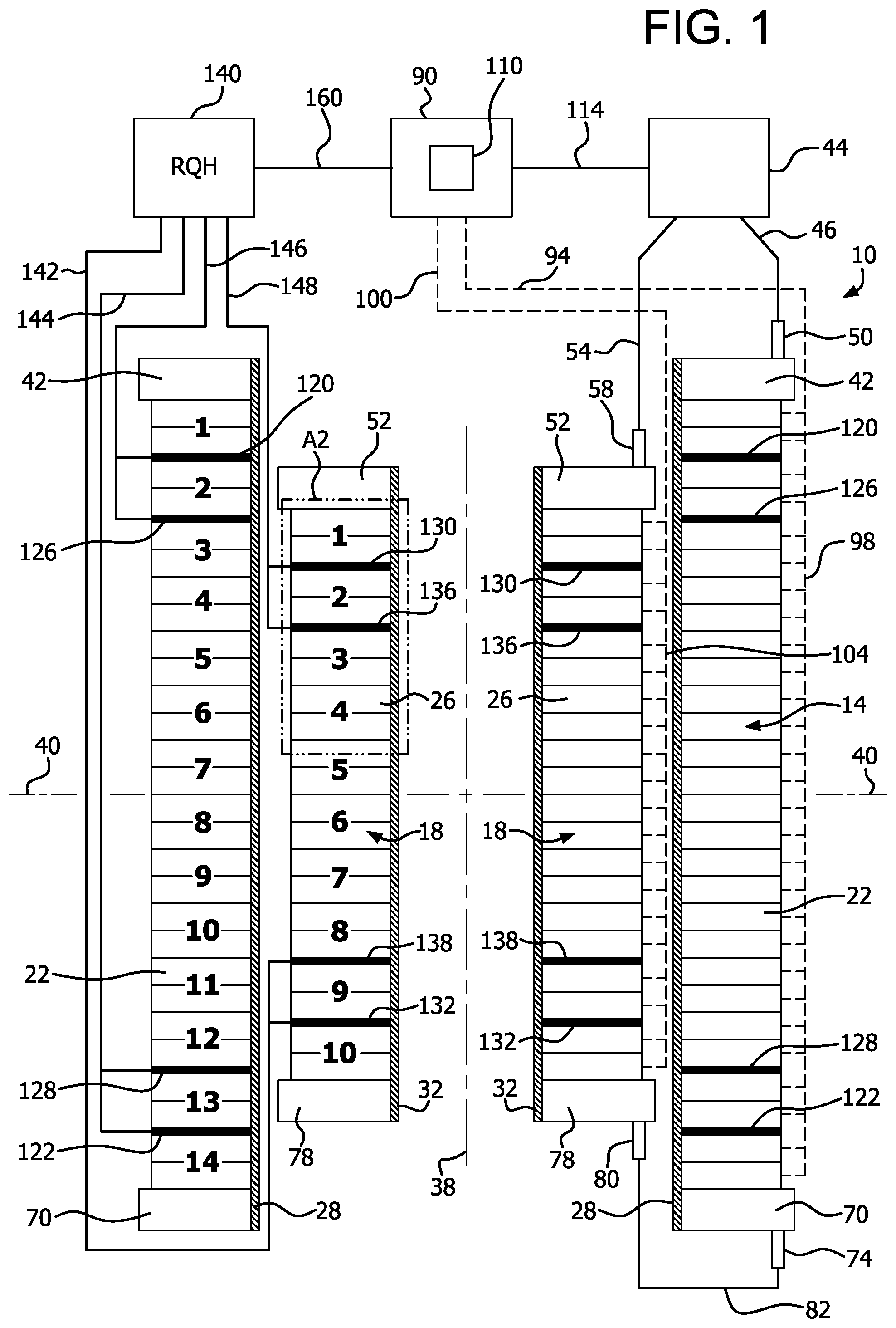 Patent US12347612 — Symmetric quench protection of resistive insulation coils — Figure 1