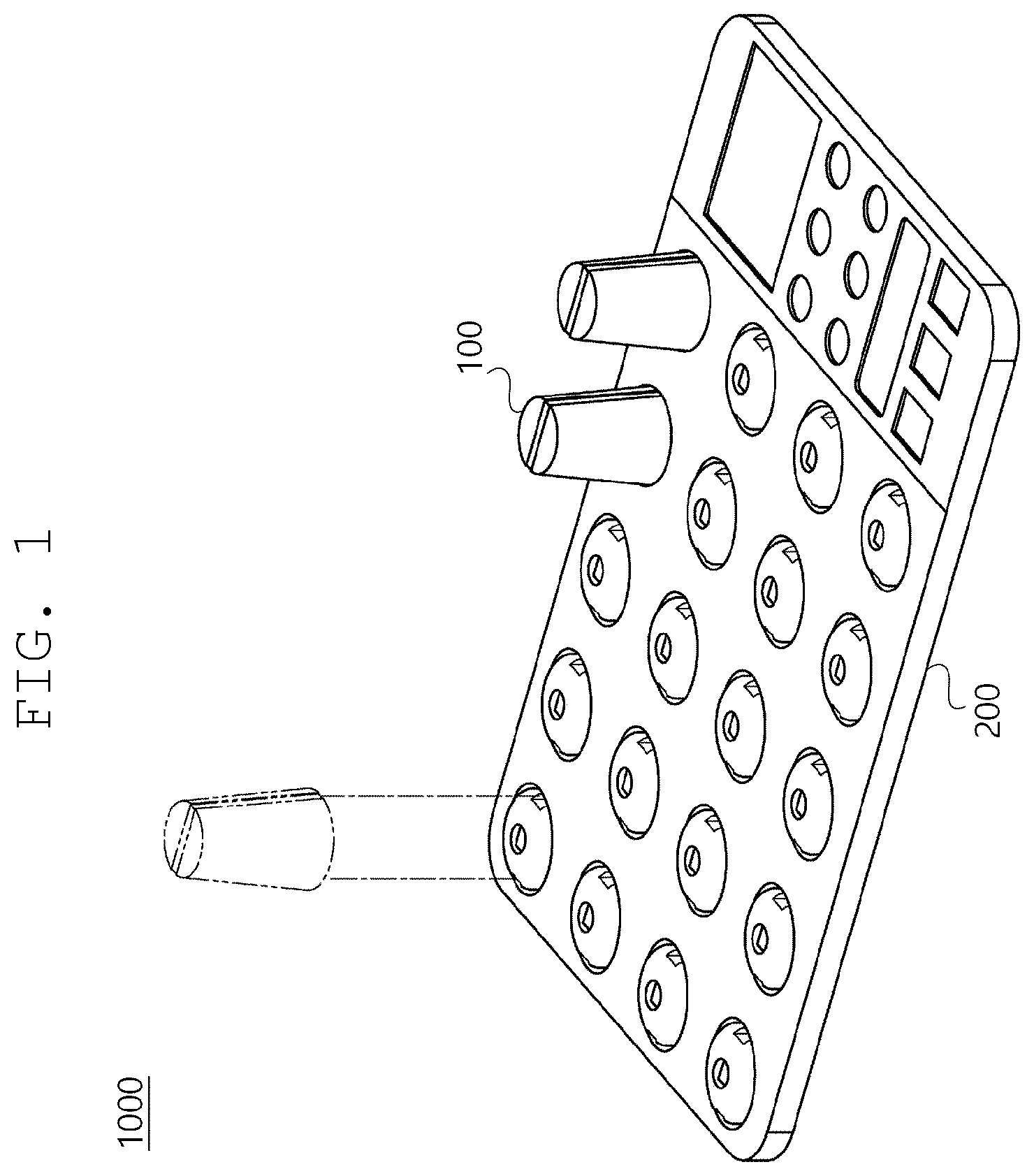 Patent US12347633 — To-be-detected implement for rehabilitation training and rehabilitation training system — Figure 1