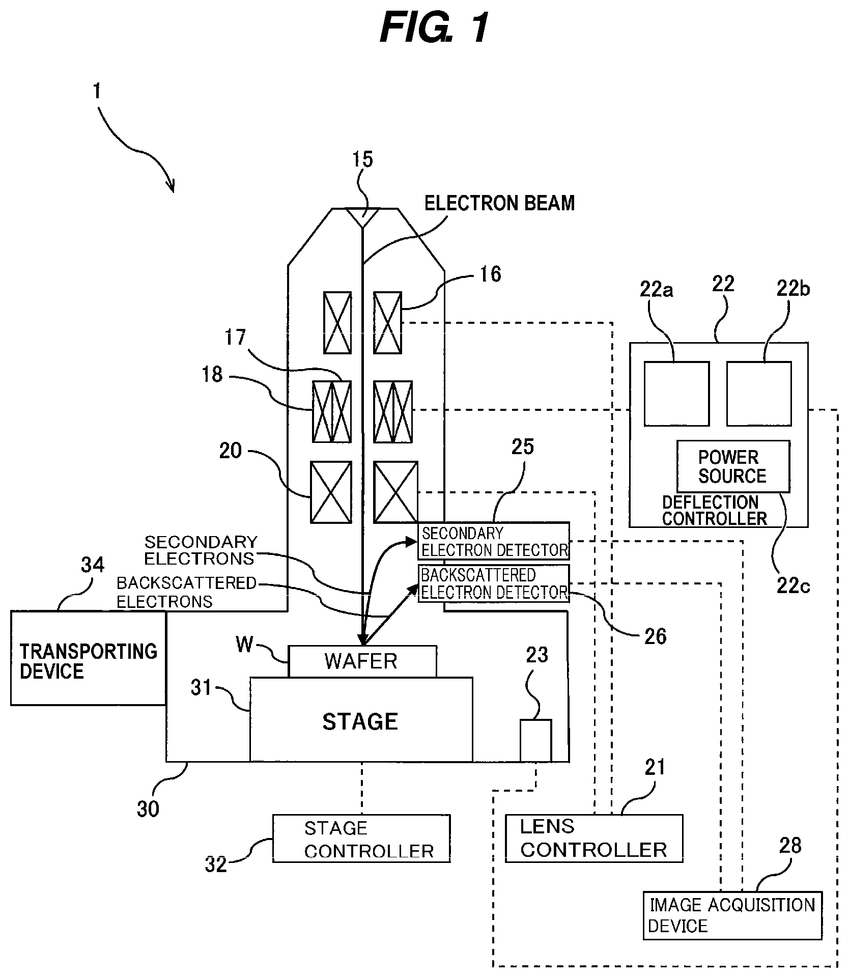 Patent US12347642 — Scanning electron microscope — Figure 1