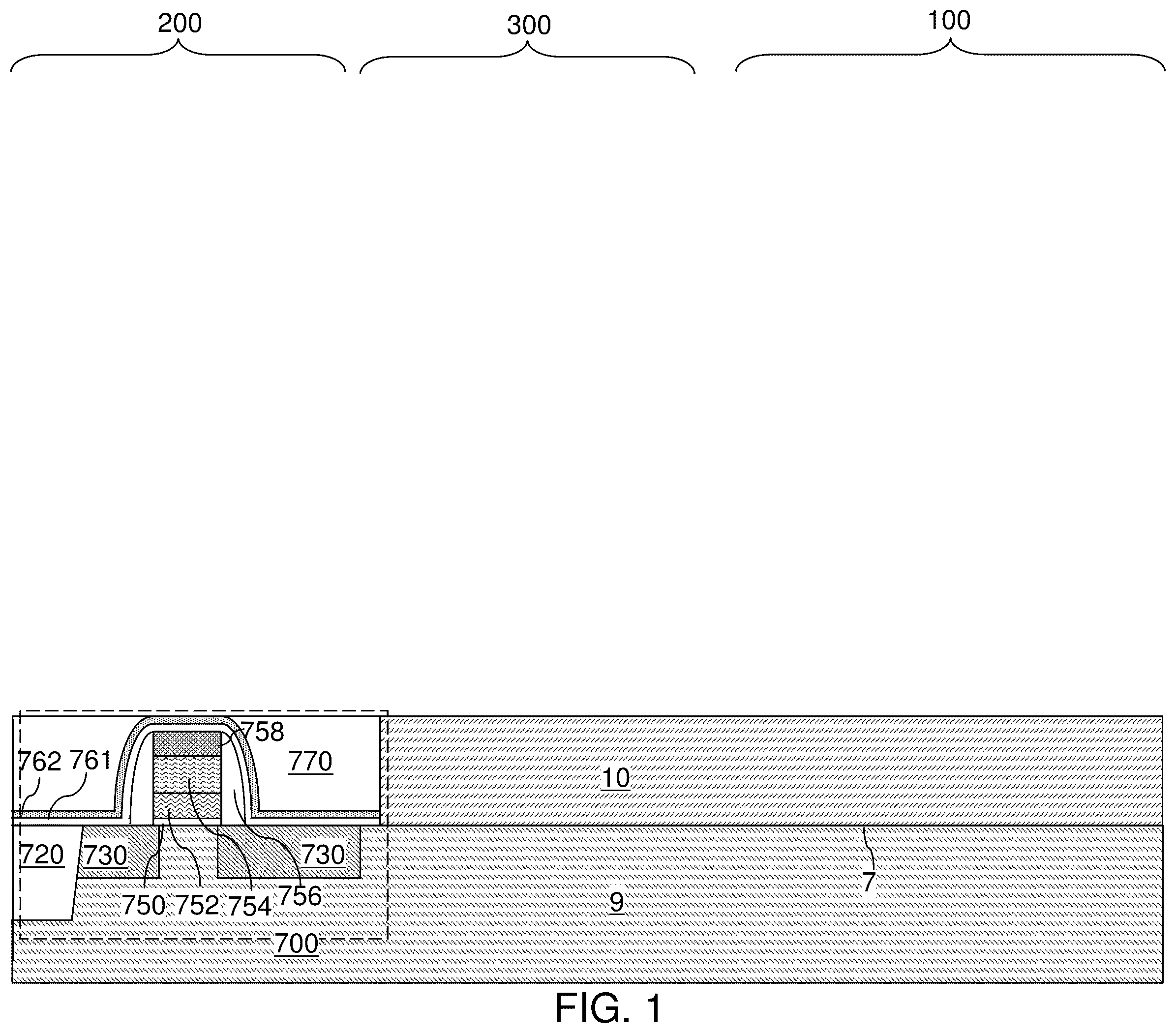 Patent US12347663 — End point detection method and apparatus for anisotropic etching using variable etch gas flow — Figure 1