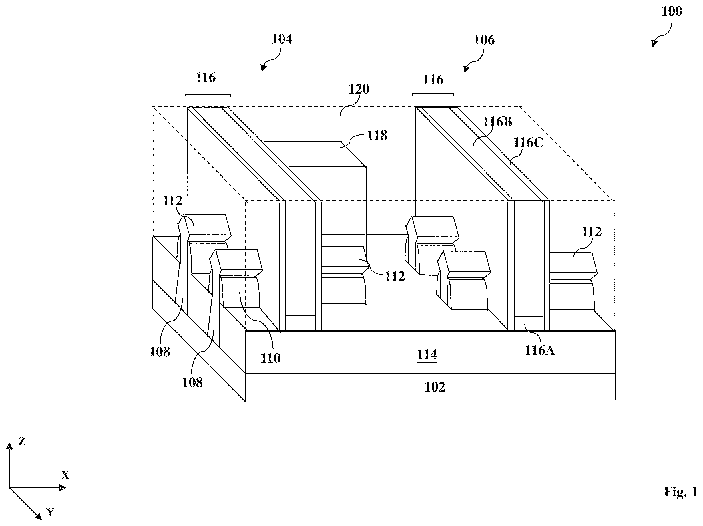 Patent US12347725 — Semiconductor structure with material modification and low resistance plug — Figure 1