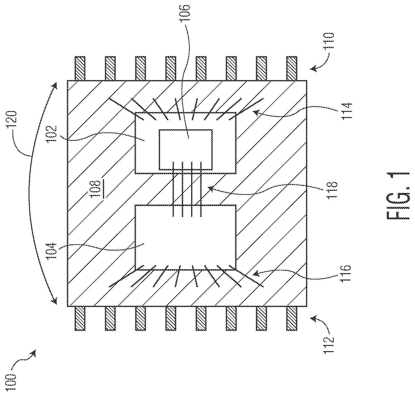 Patent US12347753 — Semiconductor device having galvanic isolation and method therefor — Figure 1