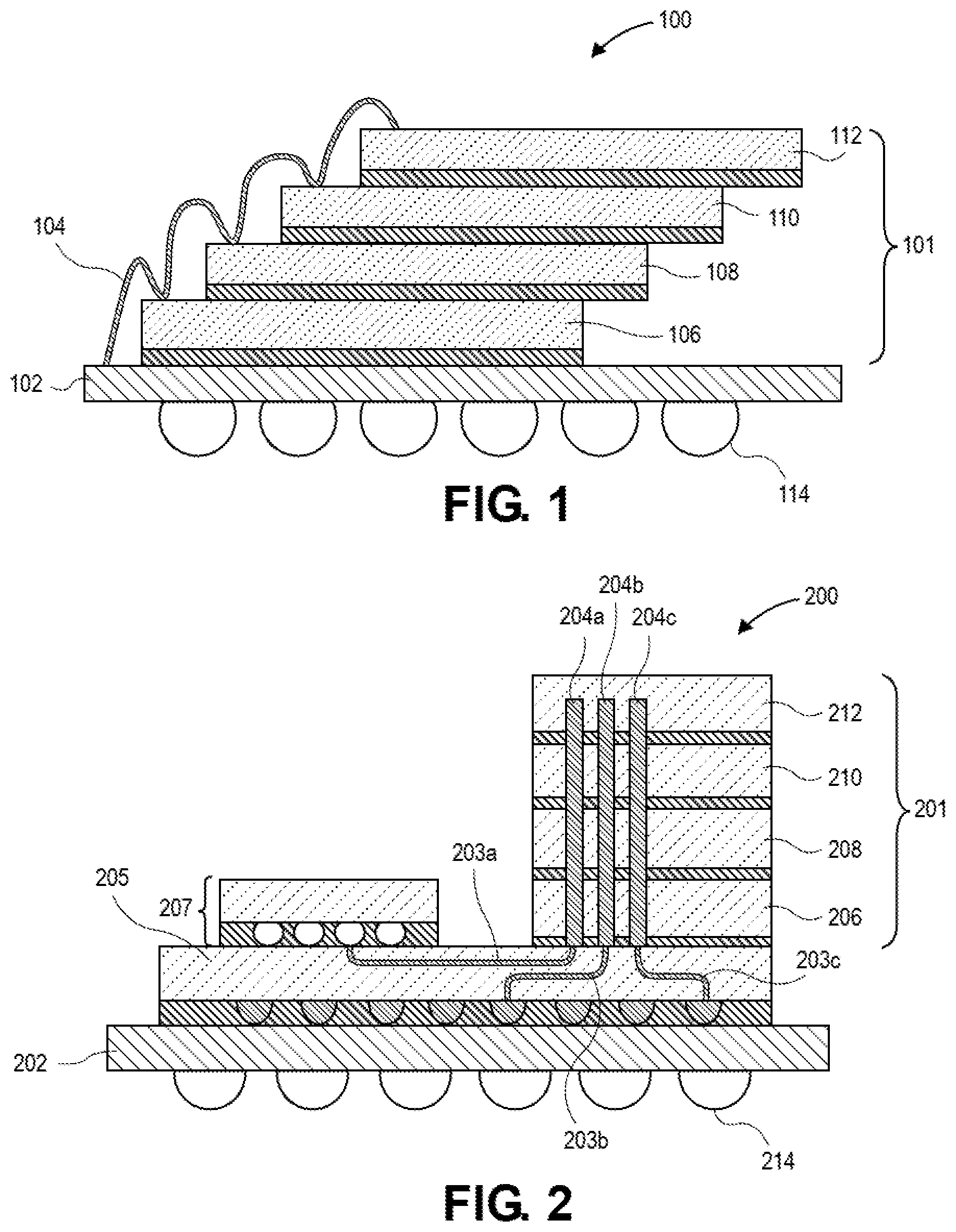 Patent US12347784 — Interposer with step feature — Figure 1