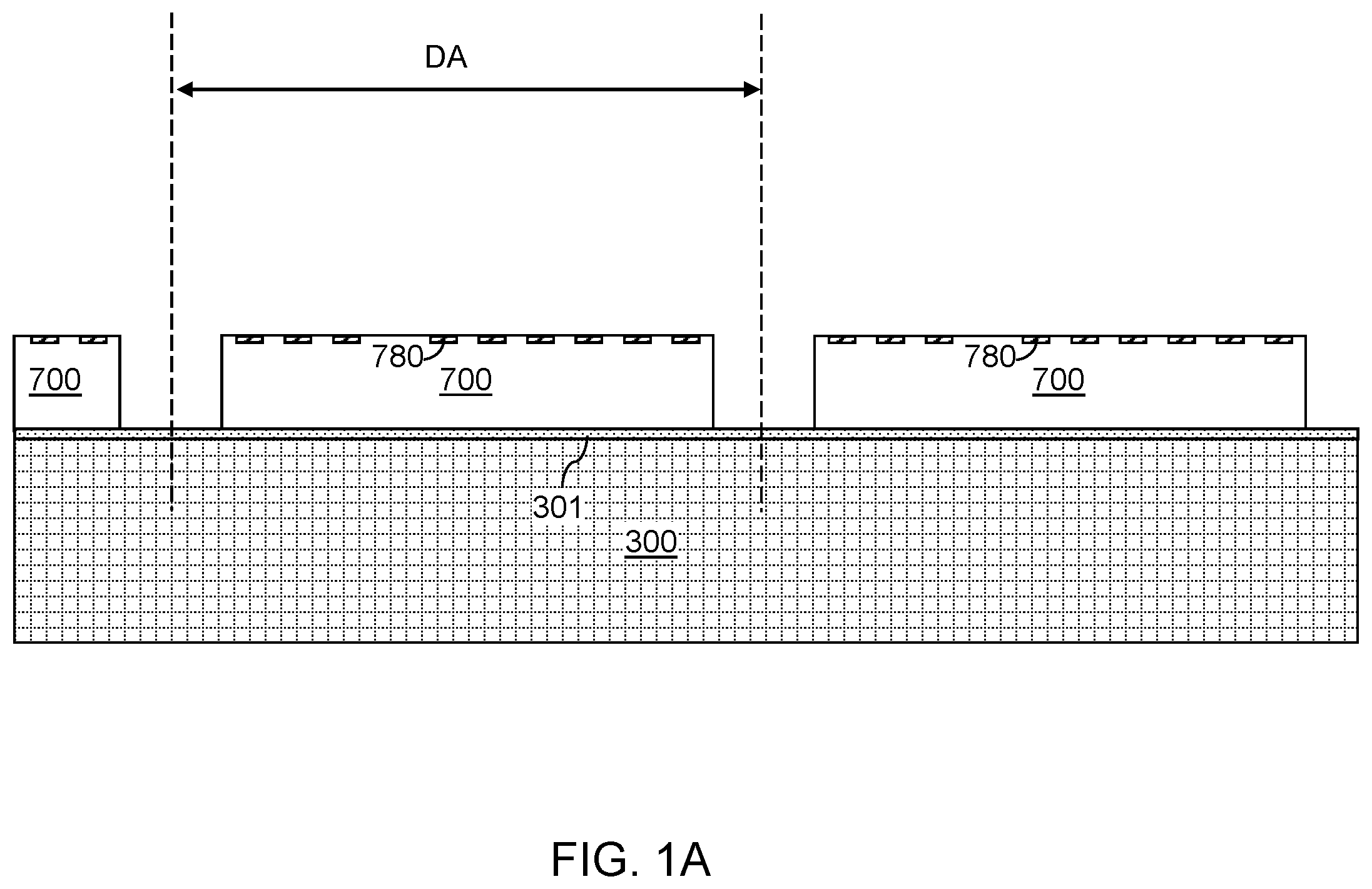 Patent US12347802 — Die corner removal for underfill crack suppression in semiconductor die packaging — Figure 1
