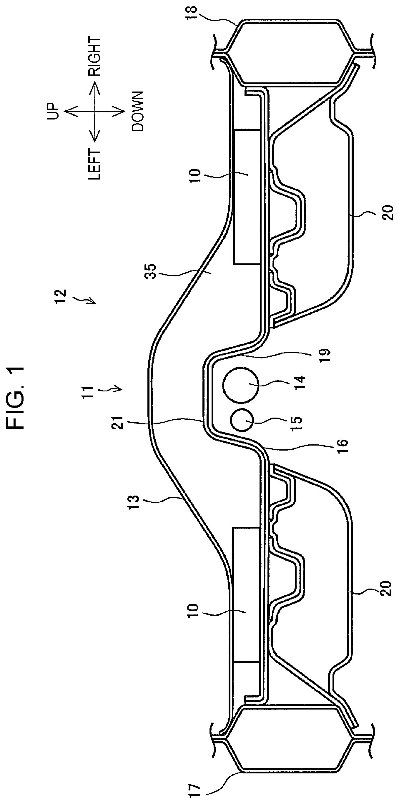 Patent US12347881 — Battery-module protection structure — Figure 1