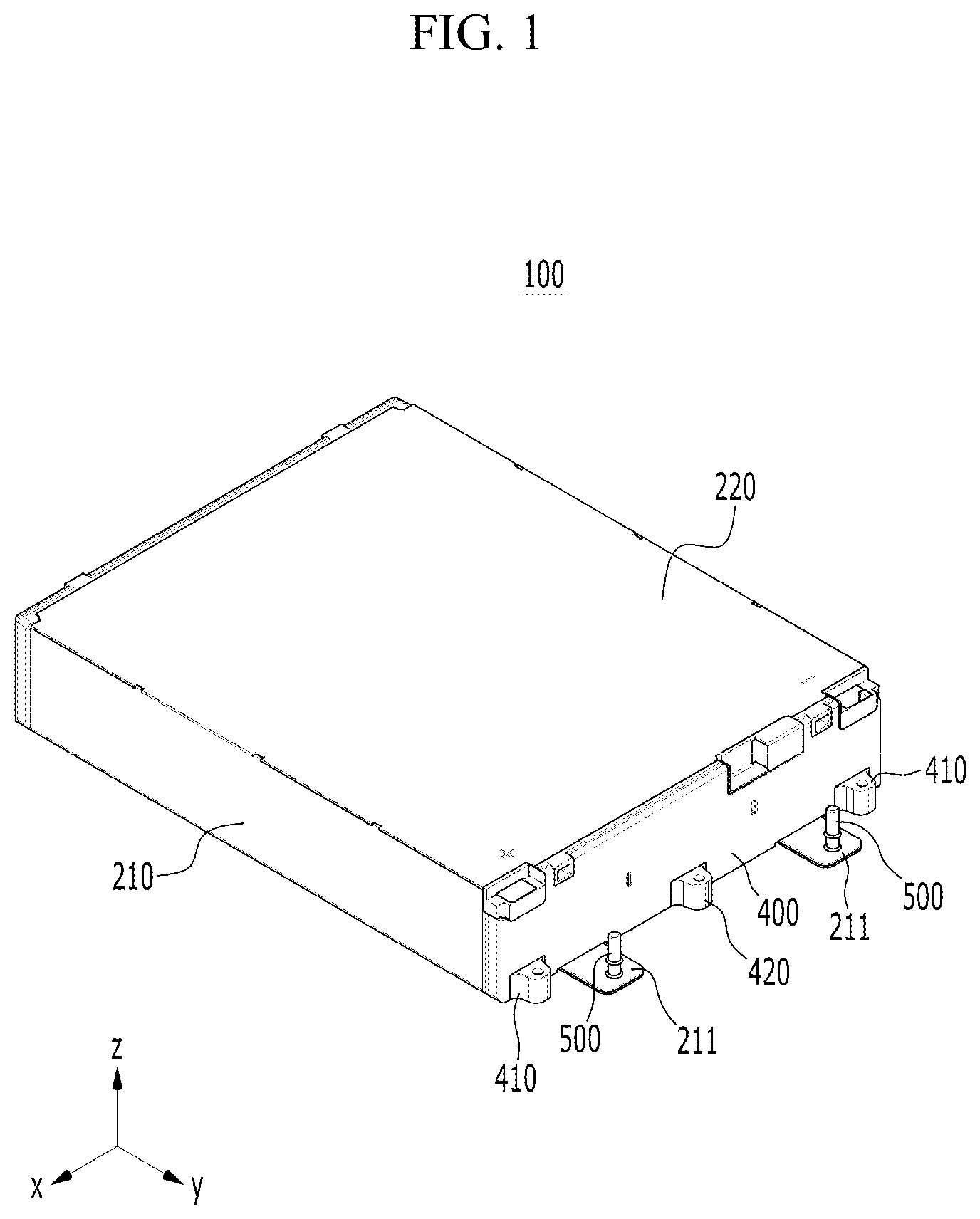Patent US12347883 Figure 1 – Battery module and battery including the same