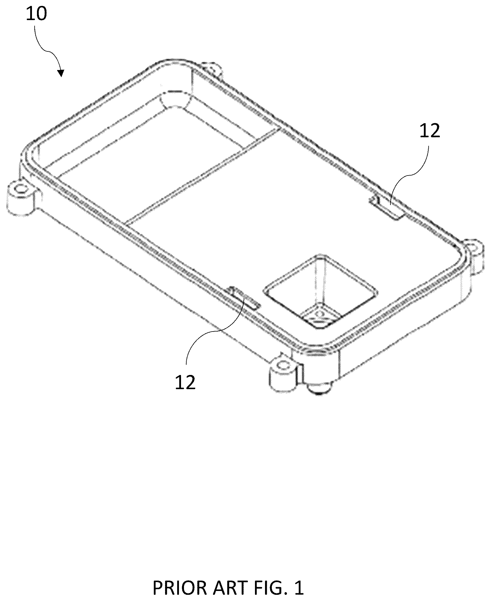 Patent US12347885 — Radio battery lid — Figure 1