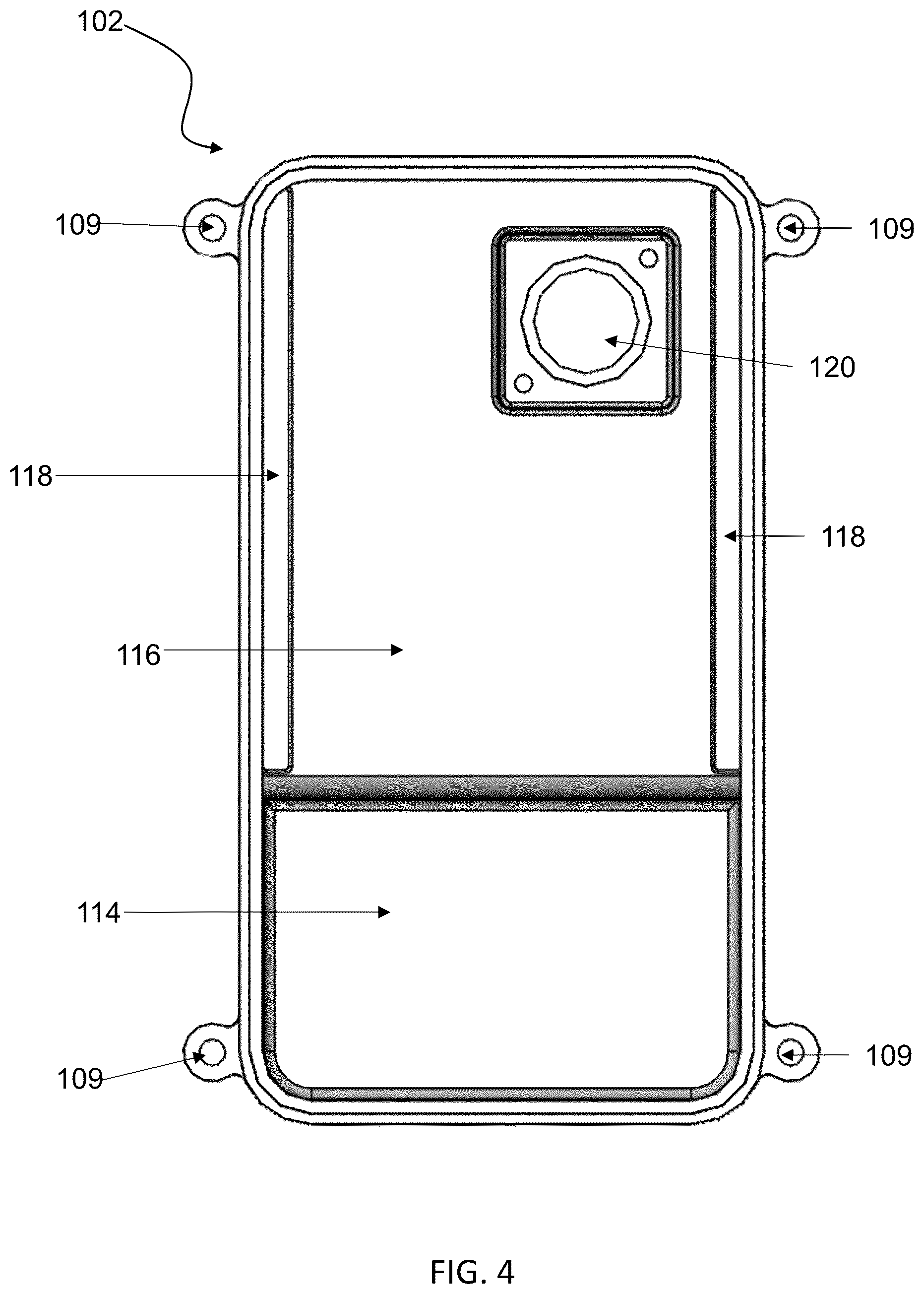 Patent US12347885 Figure 4 – Radio battery lid