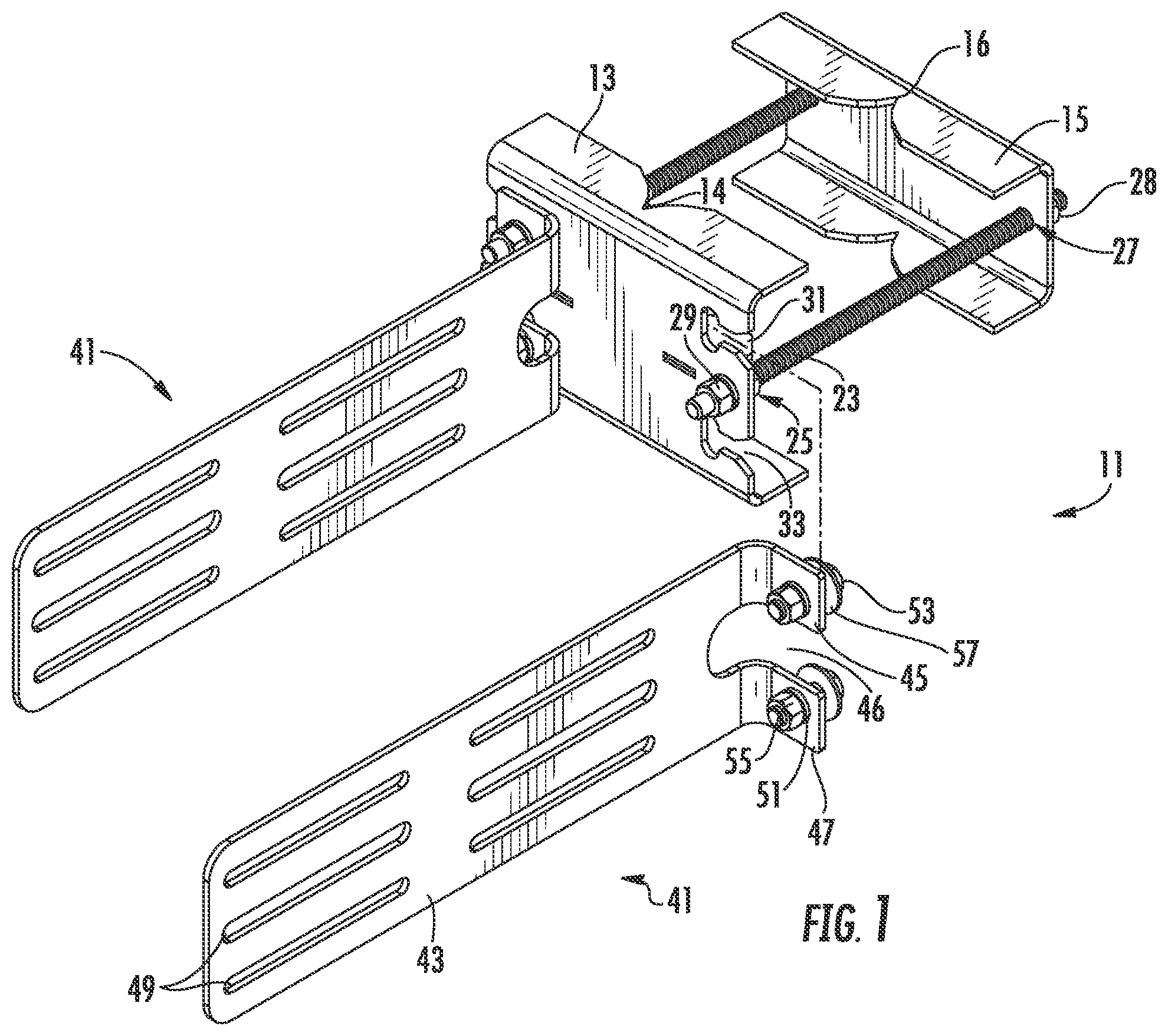 Patent US12347923 — Universal RRU mounting assembly — Figure 1