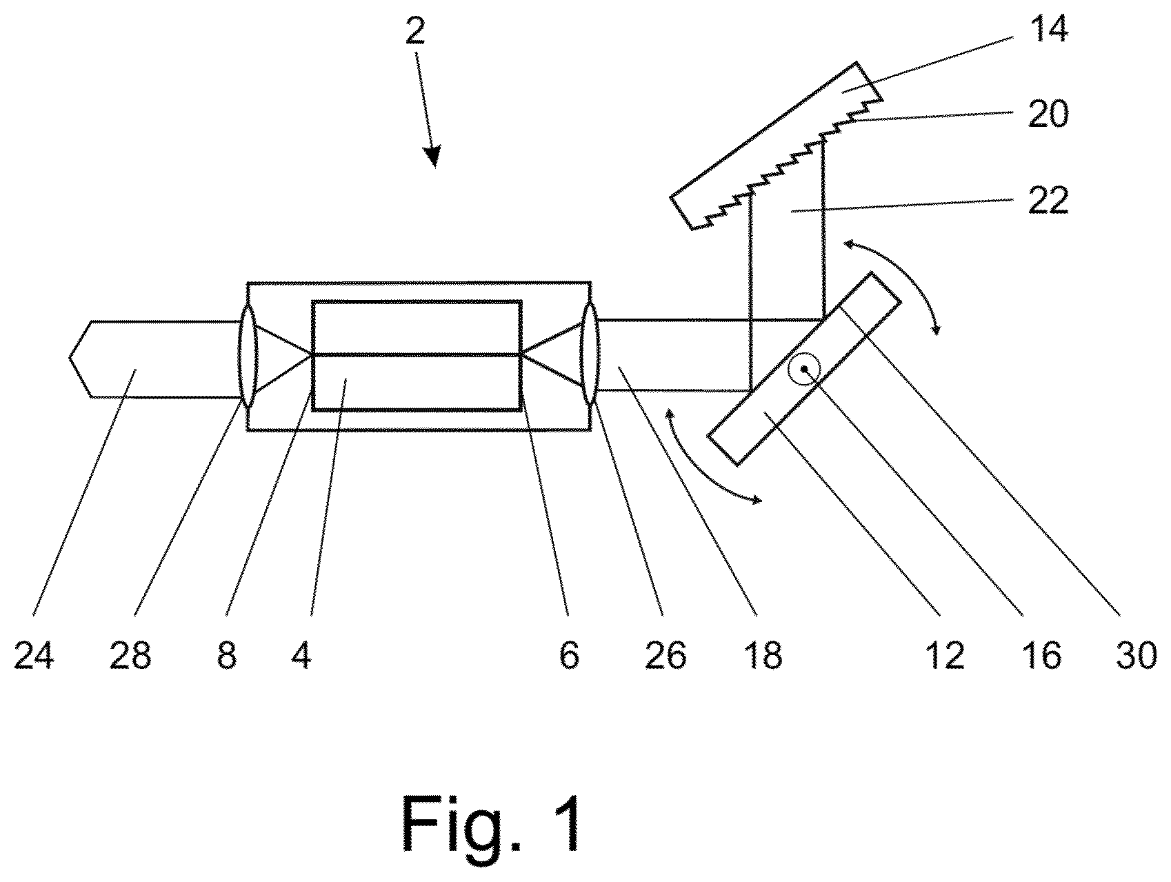 Patent US12348005 — Laser diode assembly having an external resonator — Figure 1