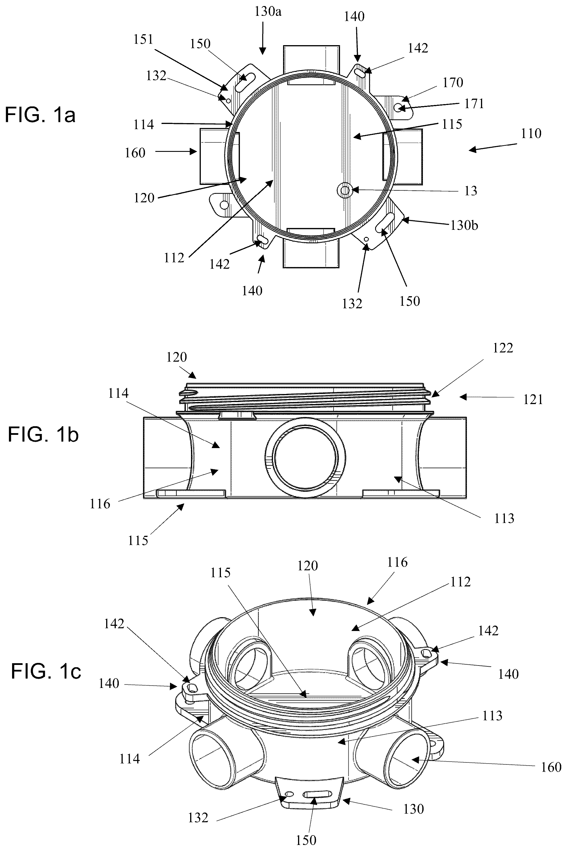 Patent US12348020 — Outlet box — Figure 1