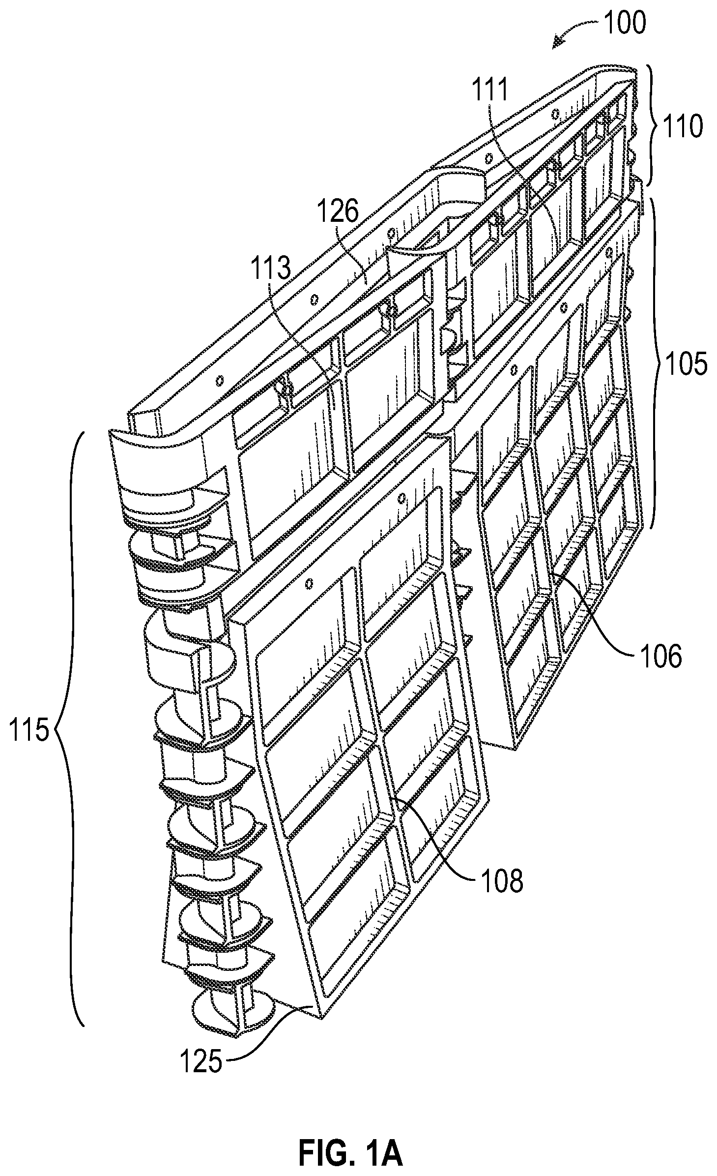 Patent US12348023 — Flared hinged-folding utility vault device — Figure 1